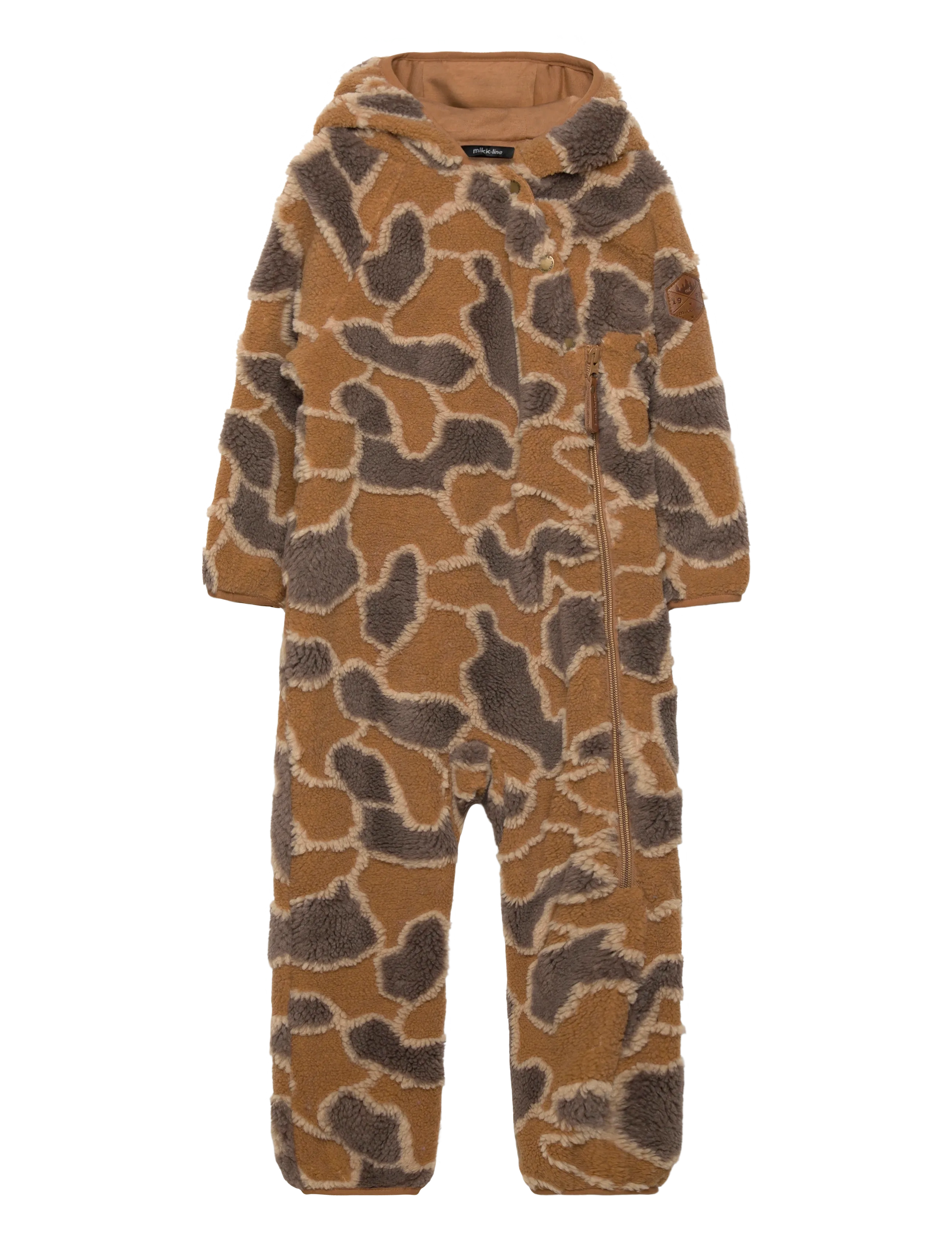 mikk-line Teddy Suit Ears, 62, Fleece Oberbekleidung, Braun - Coveralls, Kinder
