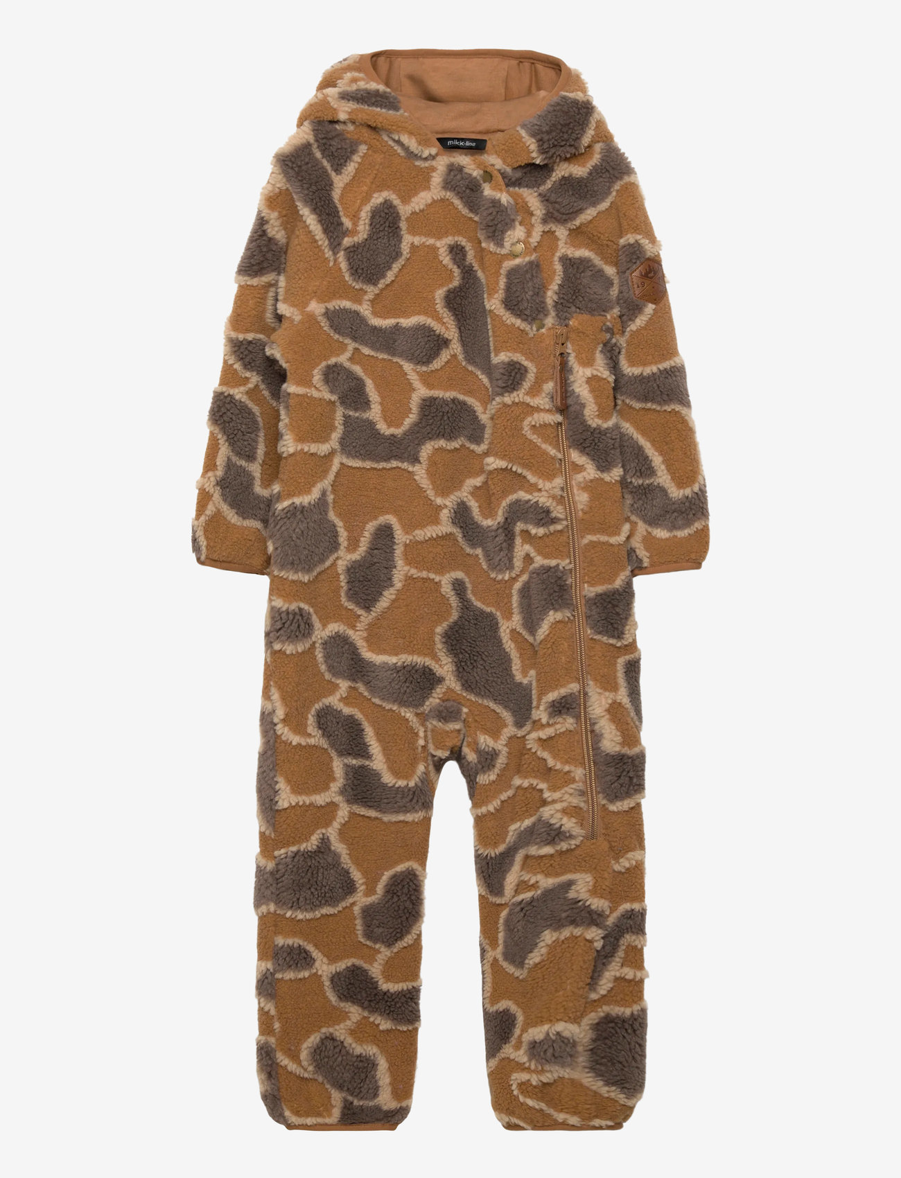 mikk-line - Teddy Suit Ears - fleece overalls - dijon - 0