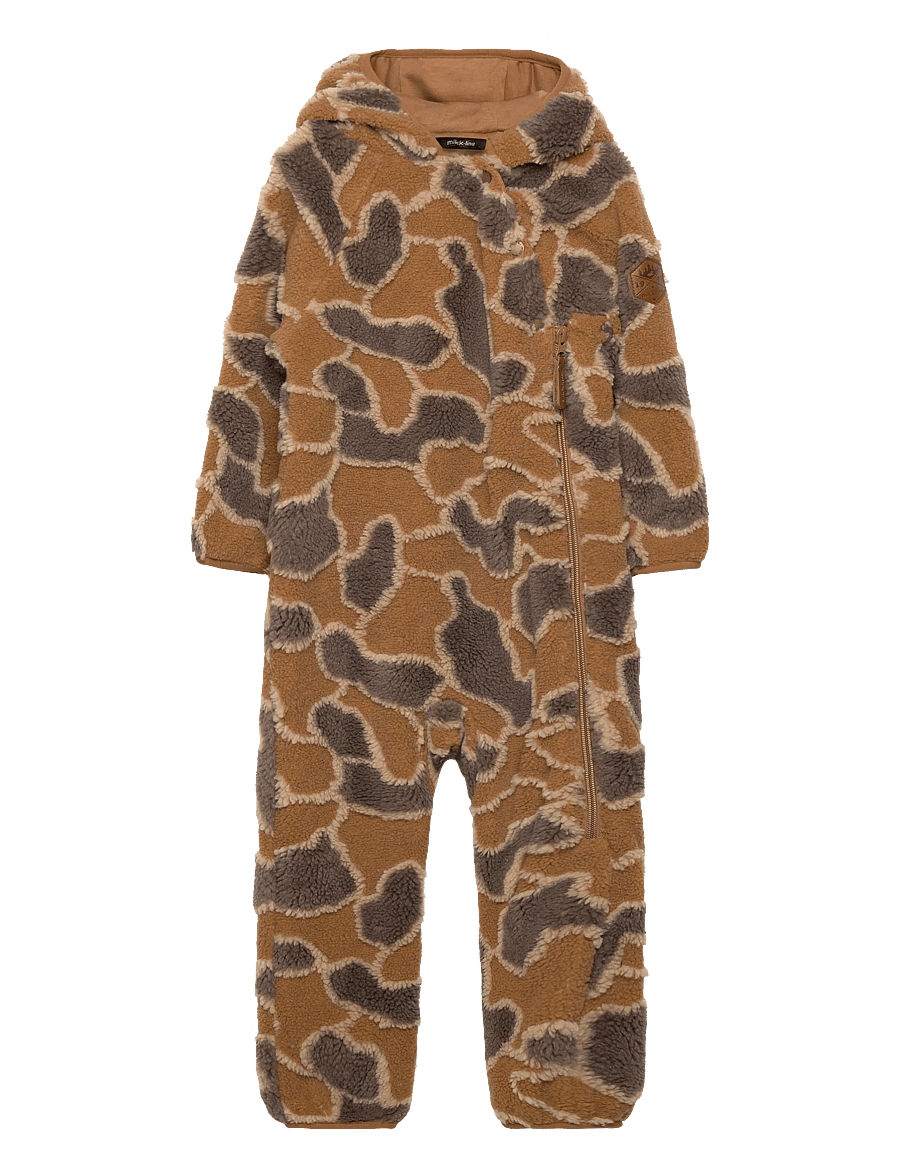 mikk-line - Teddy Suit Ears - fleece overalls - dijon - 0