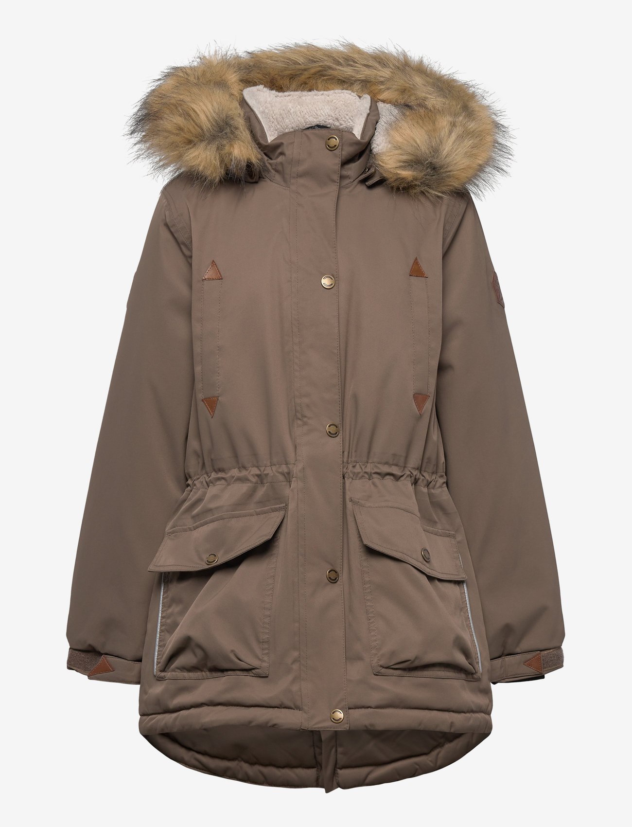 mikk-line - Twill Nylon Girl Parca - parkas - chocolate chip - 0