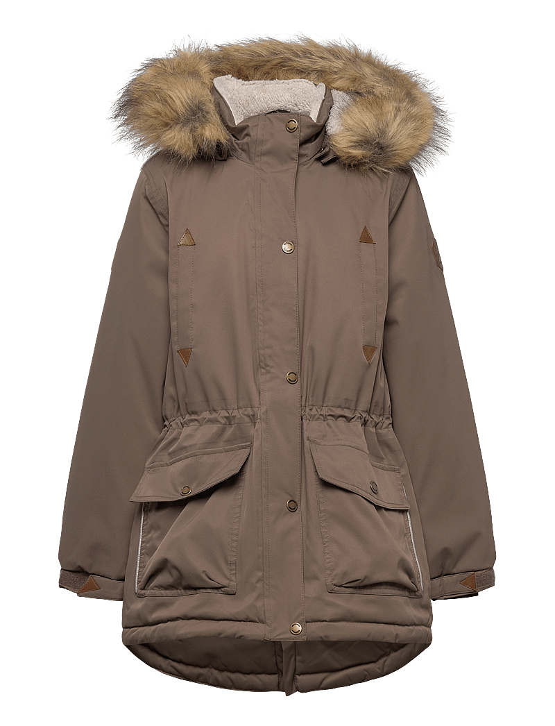 mikk-line - Twill Nylon Girl Parca - parkas - chocolate chip - 0