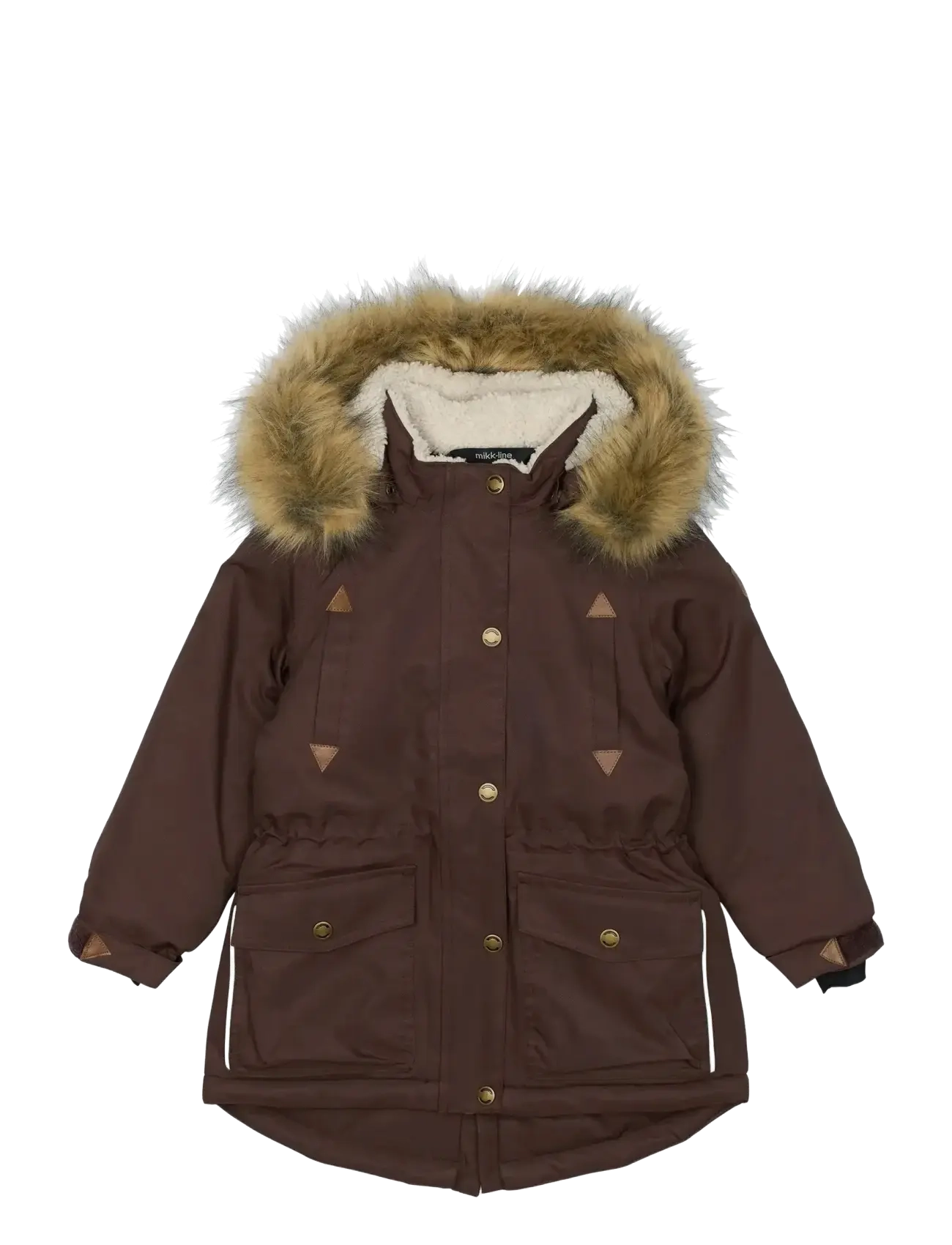 MIKK-LINE Twill Nylon Mädchen Parca Braun - 110 - Kinder