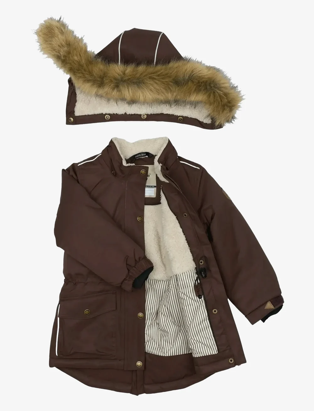 mikk-line - Twill Nylon Girl Parca - parkas - french roast - 3