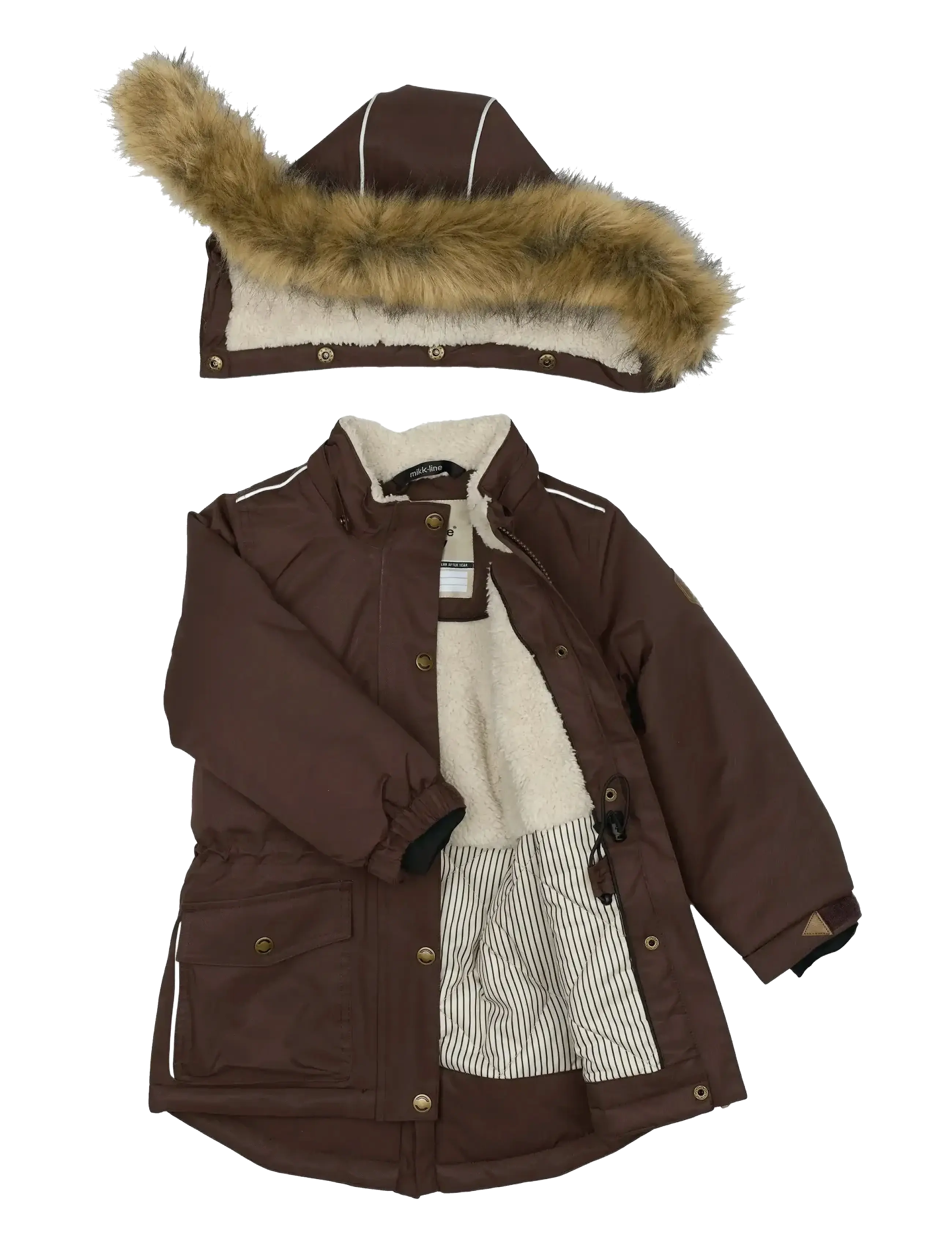 mikk-line - Twill Nylon Girl Parca - parkas - french roast - 3