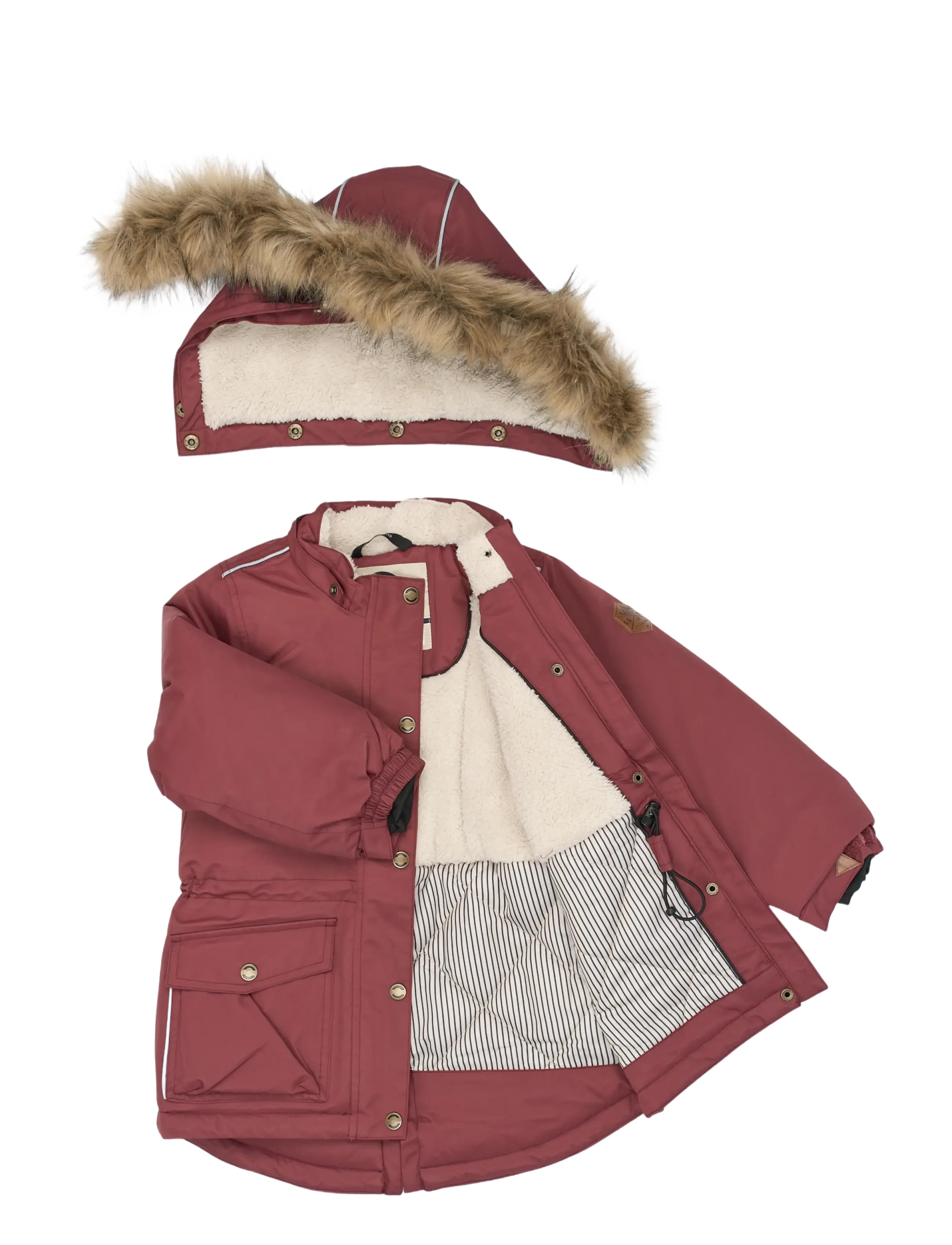 mikk-line - Twill Nylon Girl Parca - parkas - oxblood red - 2