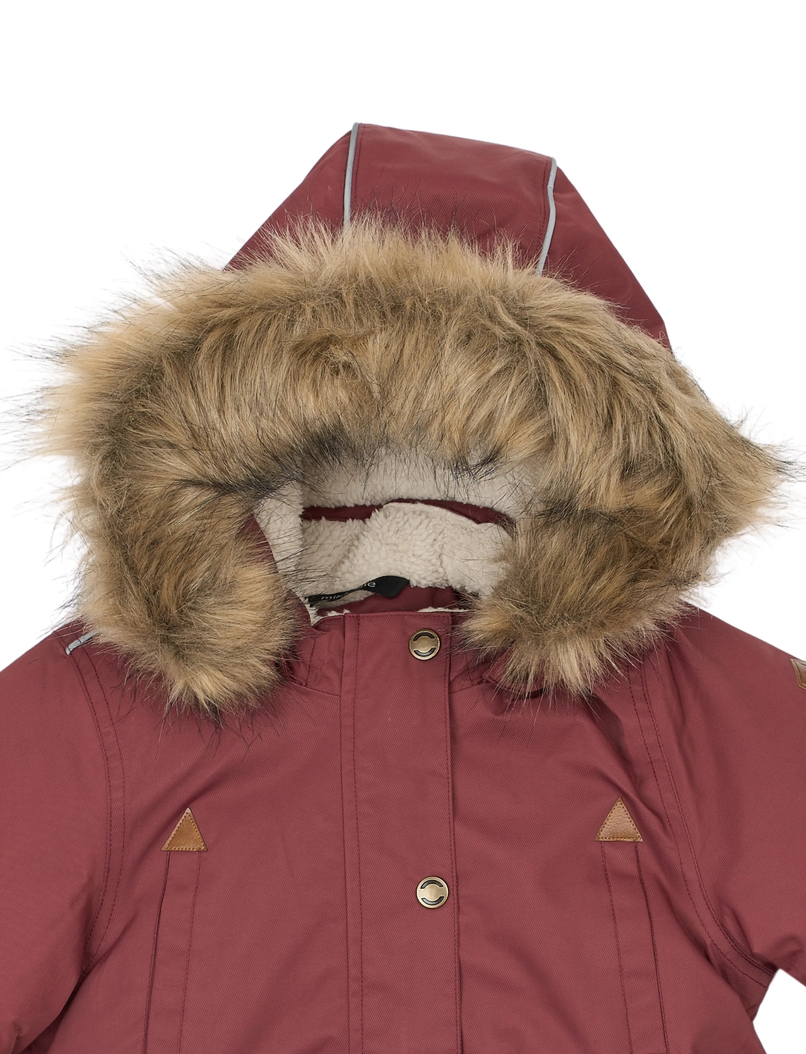 mikk-line - Twill Nylon Girl Parca - parkas - oxblood red - 3