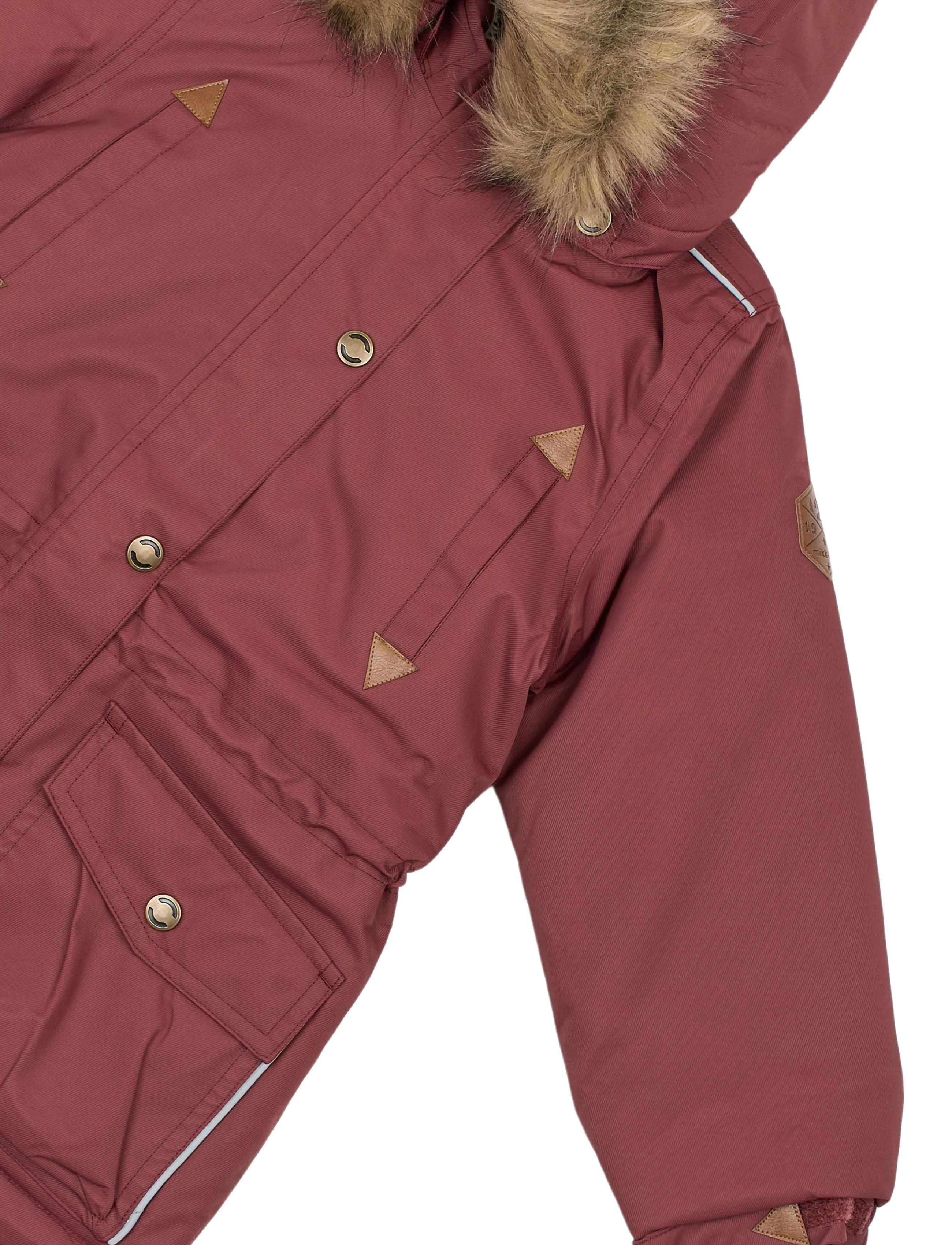 mikk-line - Twill Nylon Girl Parca - parkas - oxblood red - 4
