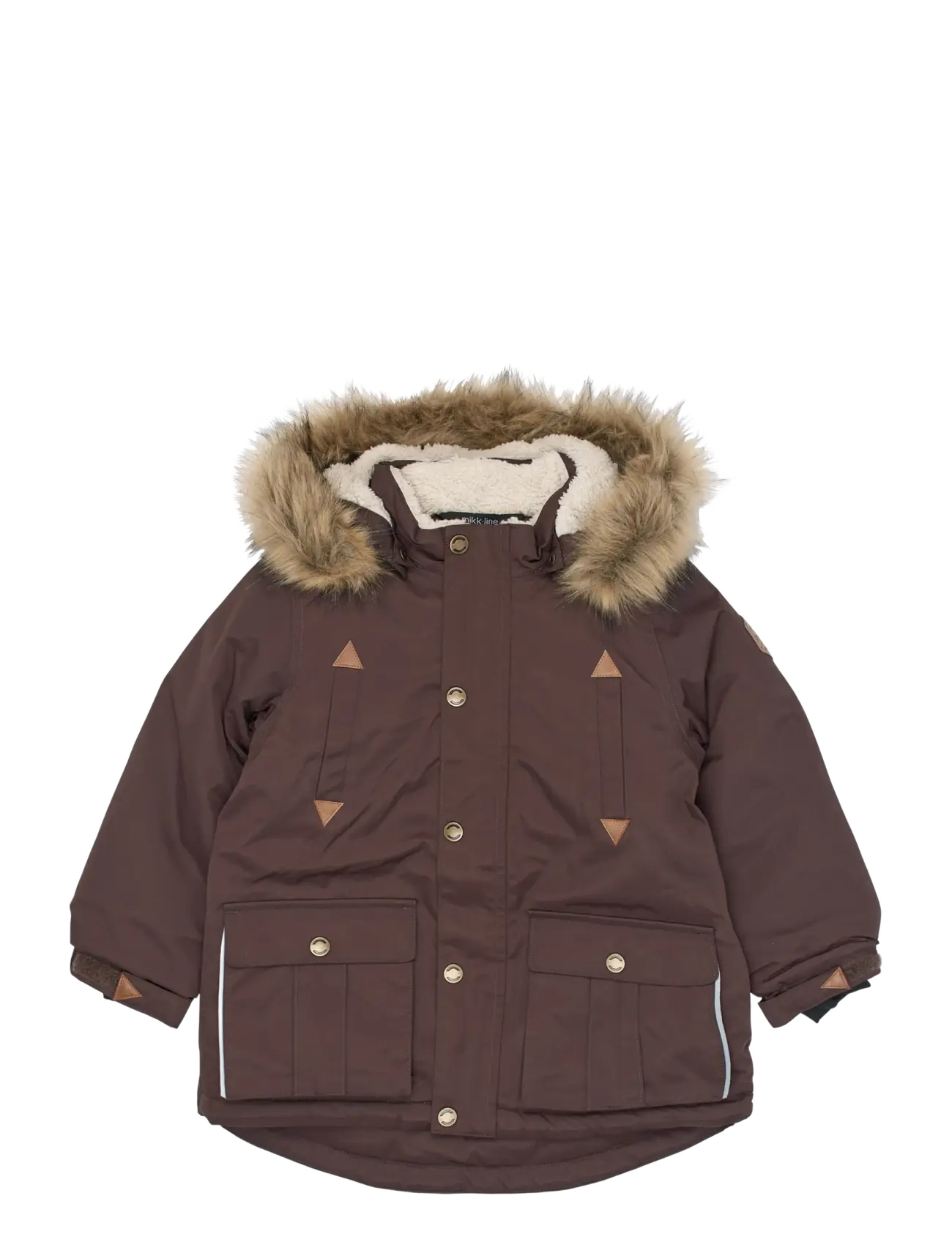 mikk-line Twill Nylon Boy Parca - Jakker - COFFEE BEAN / brown