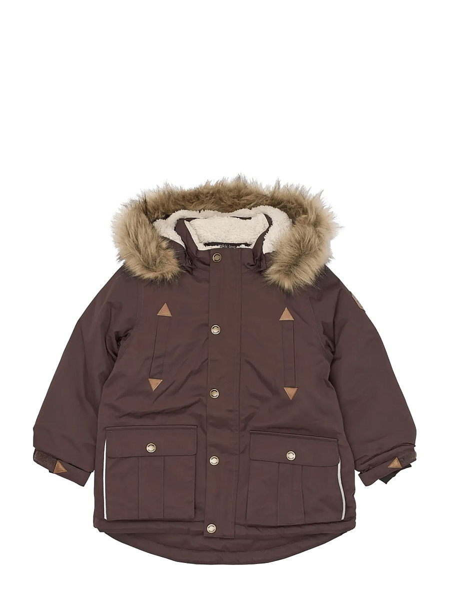 mikk-line - Twill Nylon Boy Parca - parkad - coffee bean - 0