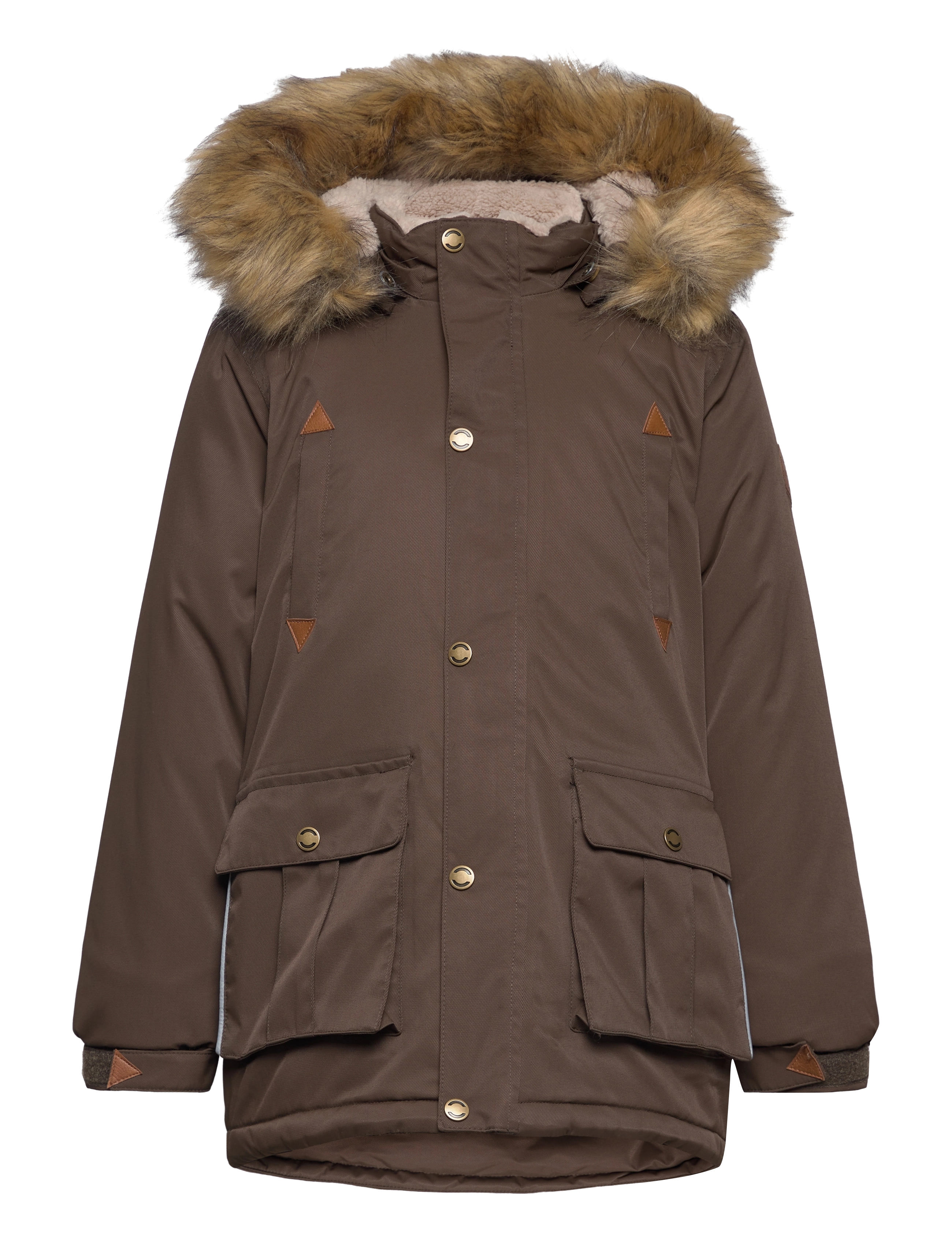 MIKK-LINE Twill Nylon Junge Parca Braun - 92 - Kinder
