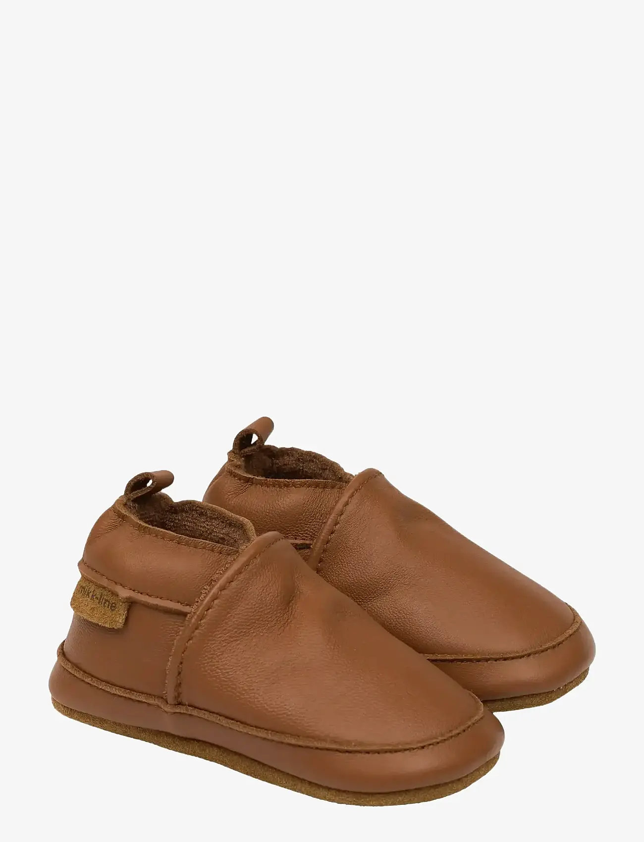 mikk-line - Leather Slipper - Solid - cognac - 0