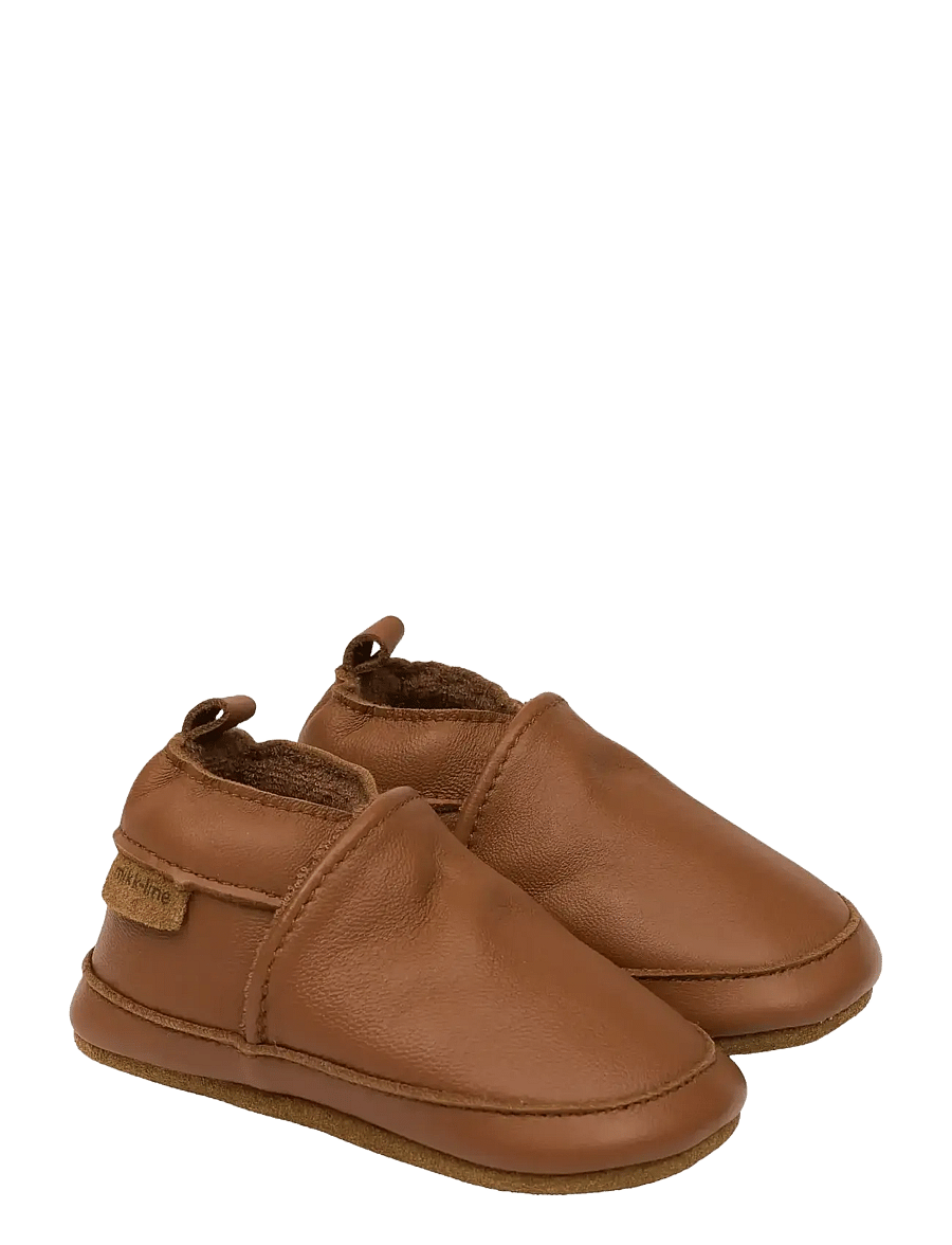 mikk-line - Leather Slipper - Solid - cognac - 0