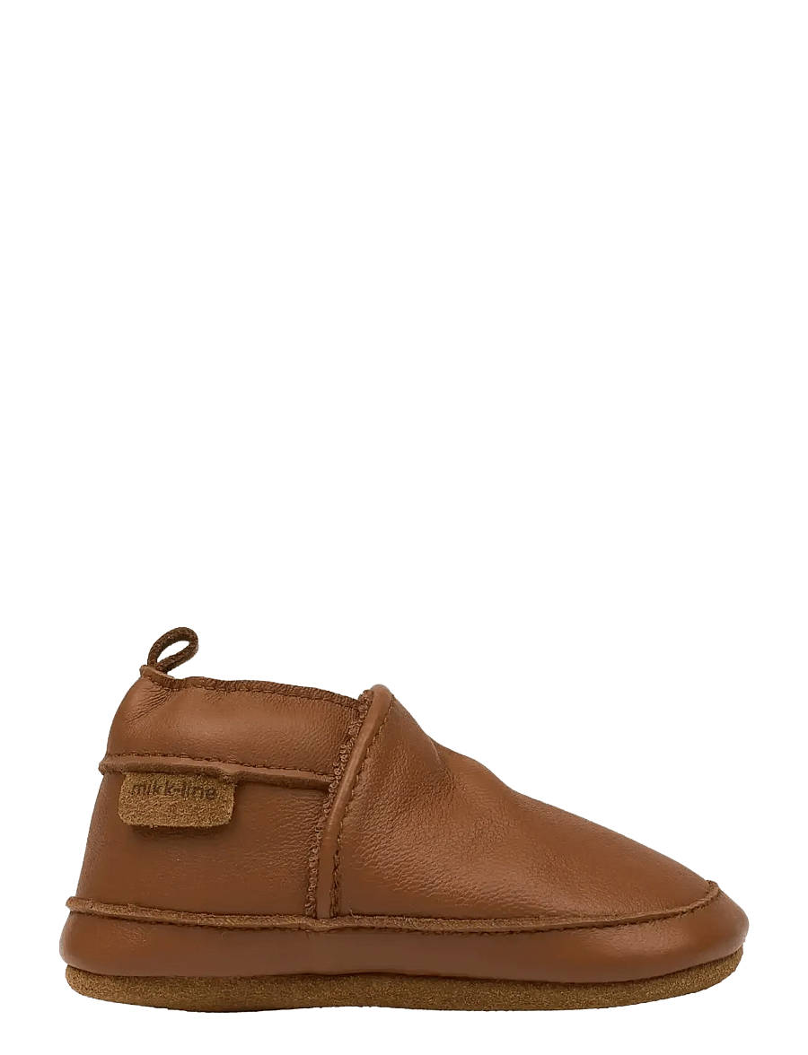 mikk-line - Leather Slipper - Solid - cognac - 1