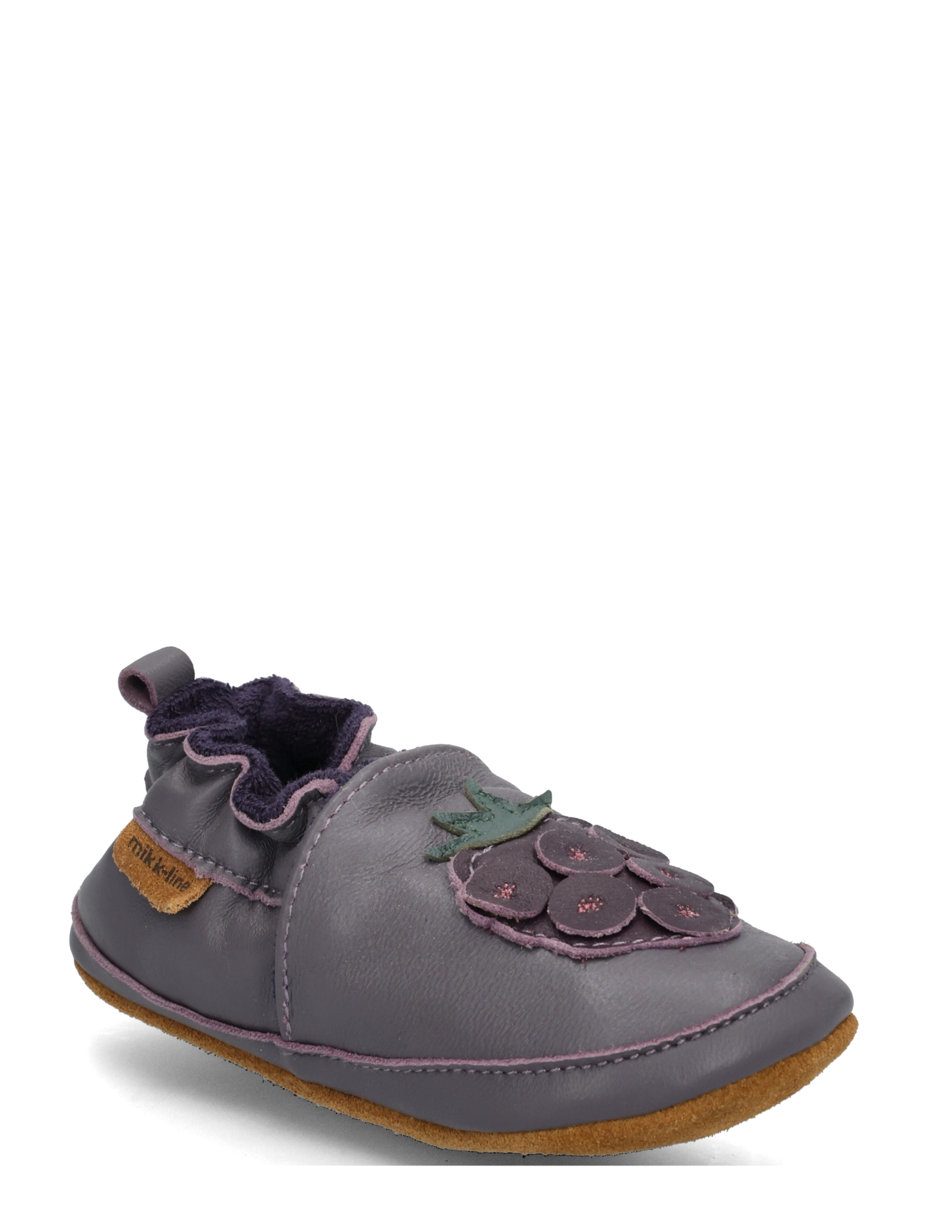 mikk-line Leather Slipper 3D, 25/26-15.5 cm, Schuhe, Lila - Slippers & Indoor Kinder