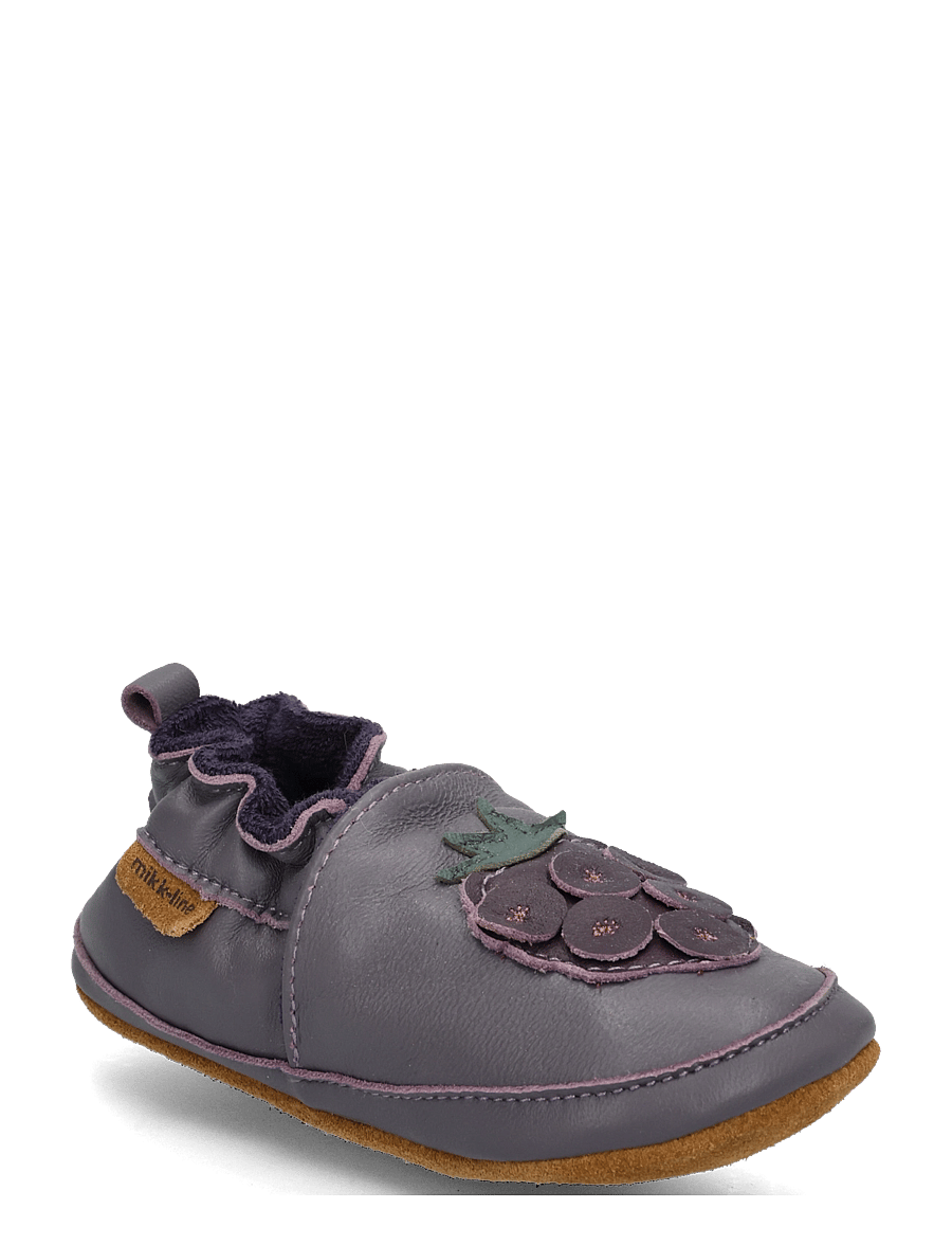 mikk-line - Leather Slipper - 3D - hausschuhe - blackberry - 0