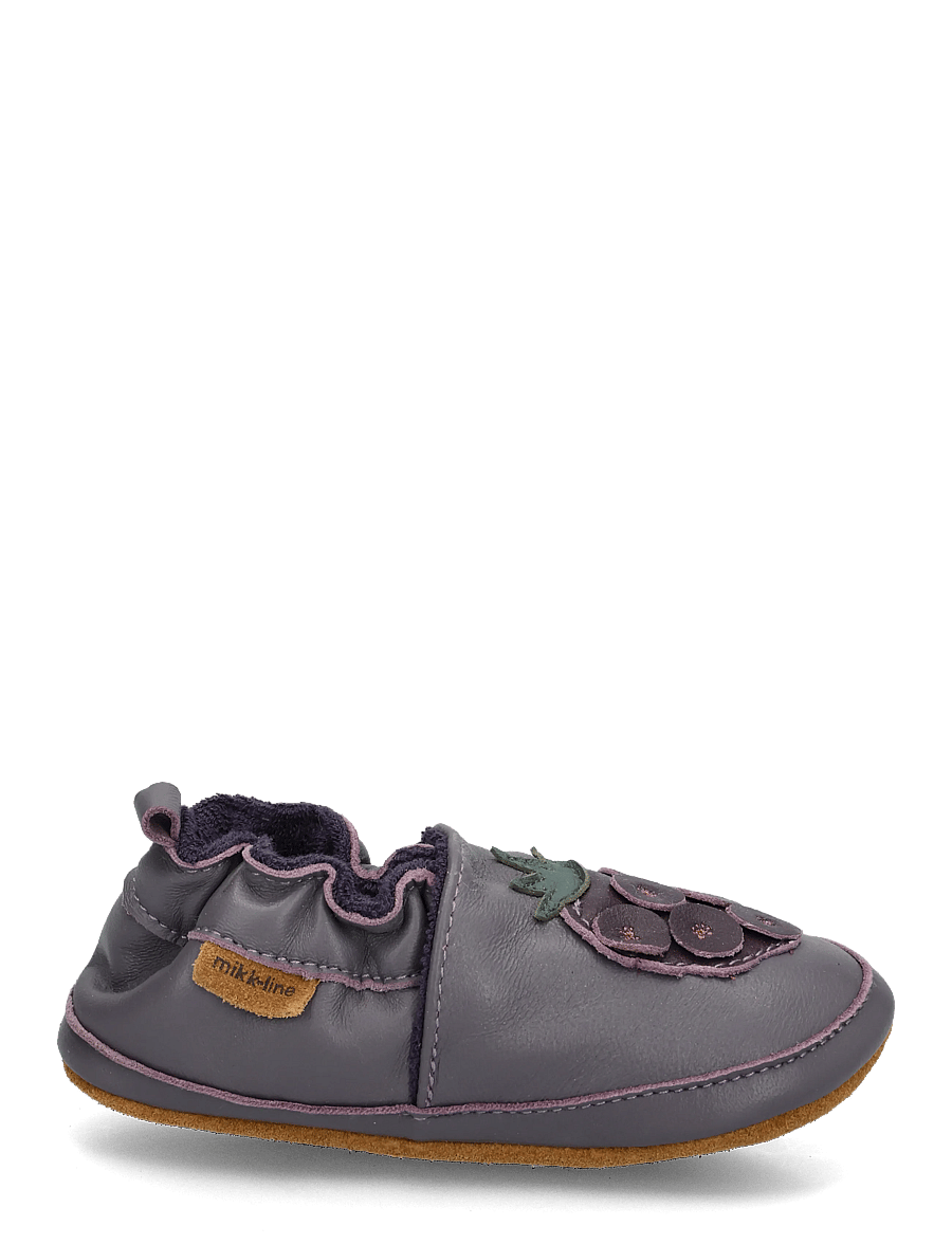 mikk-line - Leather Slipper - 3D - hjemmesko - blackberry - 2