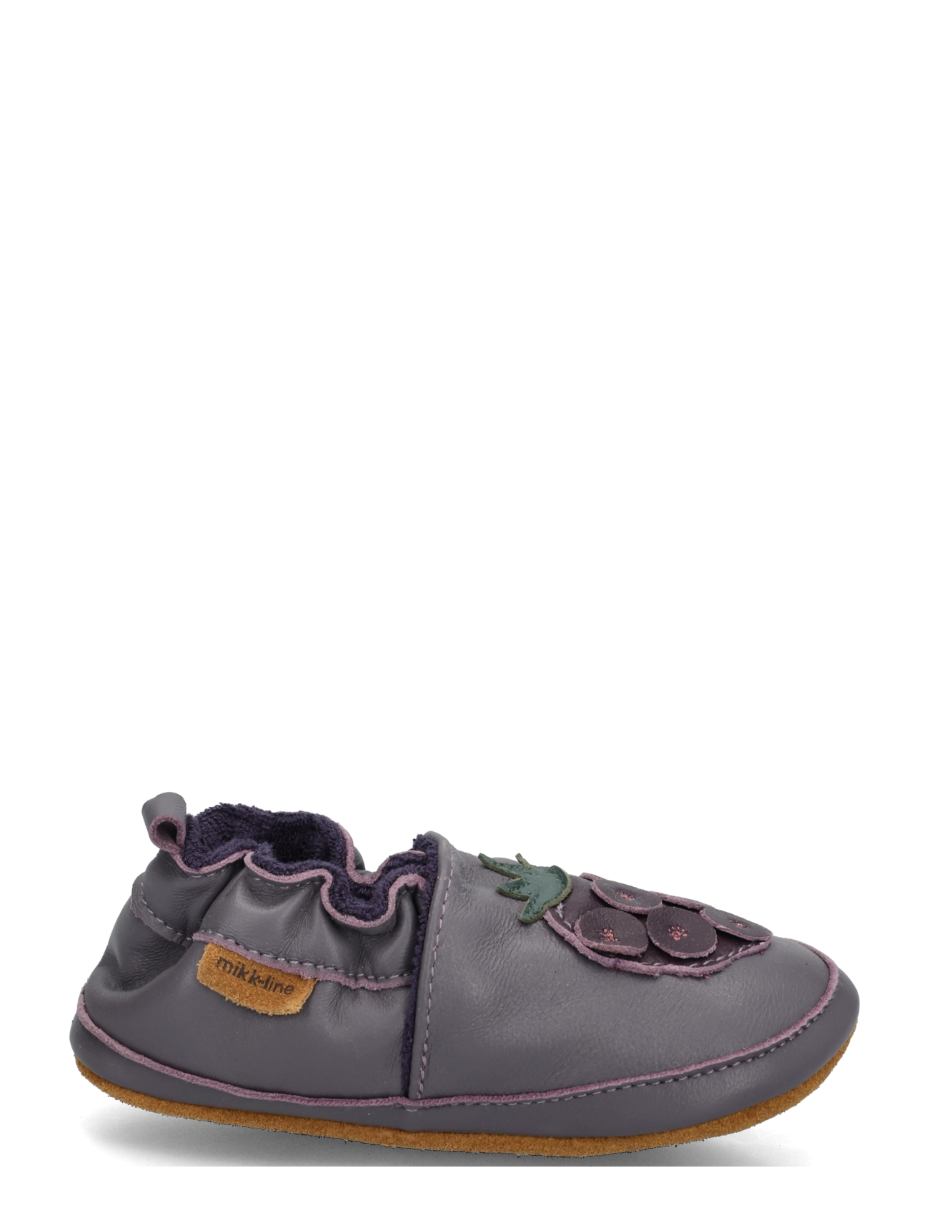 mikk-line - Leather Slipper - 3D - hausschuhe - blackberry - 2