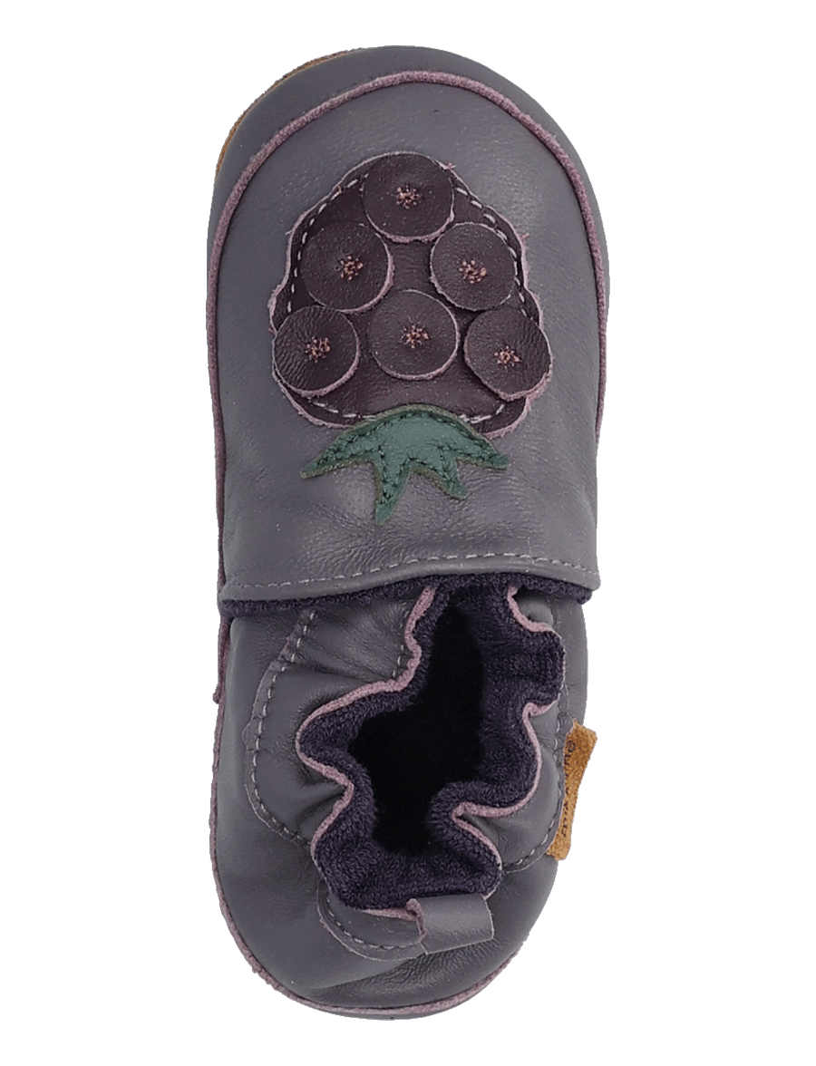 mikk-line - Leather Slipper - 3D - hausschuhe - blackberry - 3