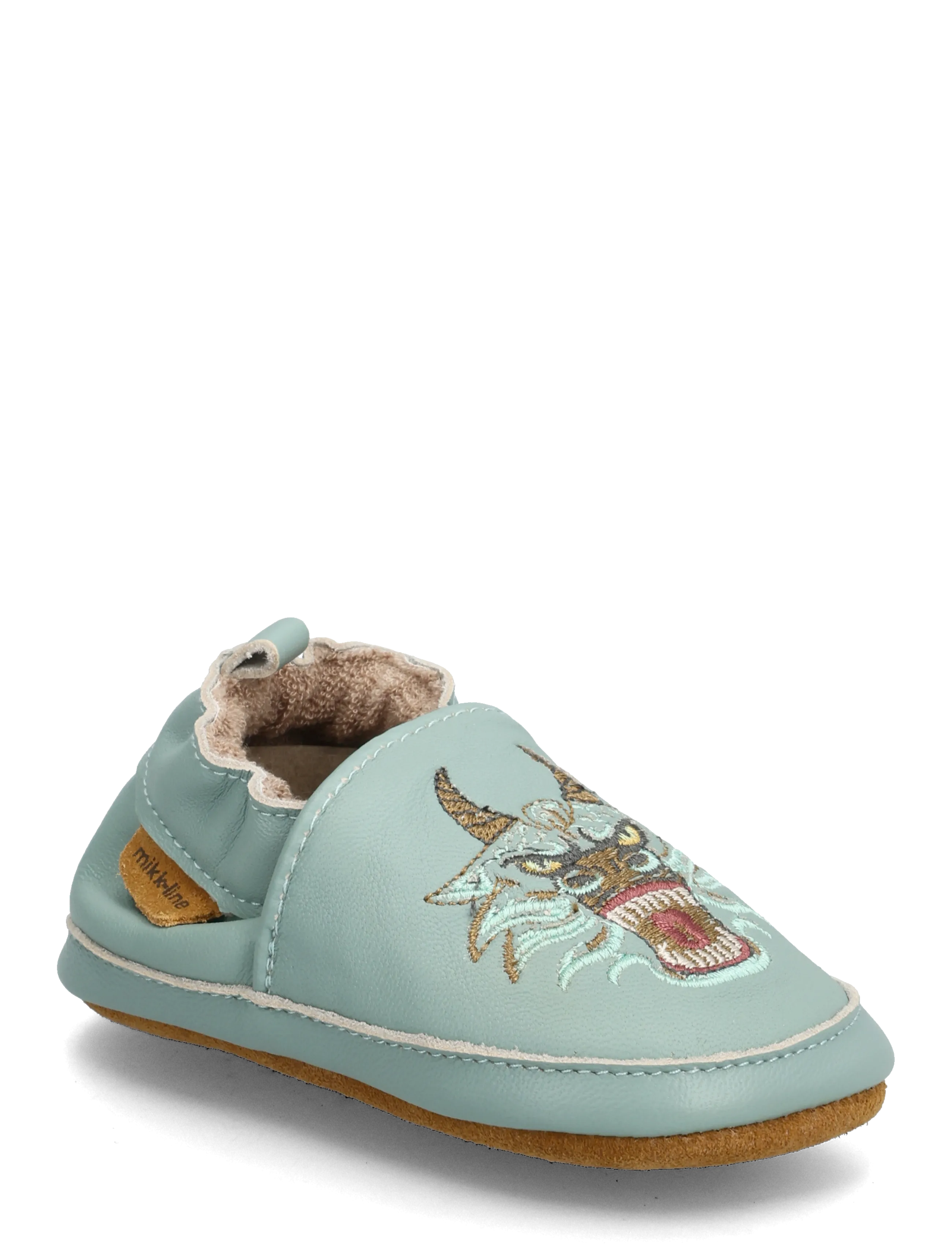 mikk-line Leather Slipper 3D, 12/18M, Schuhe, Blau - Slippers & Indoor Kinder