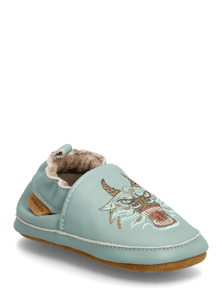 mikk-line - Leather Slipper - 3D - hjemmesko - green bay - 0