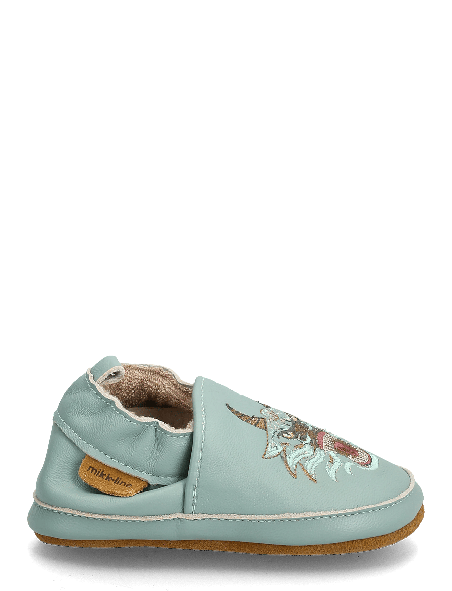 mikk-line - Leather Slipper - 3D - hjemmesko - green bay - 1