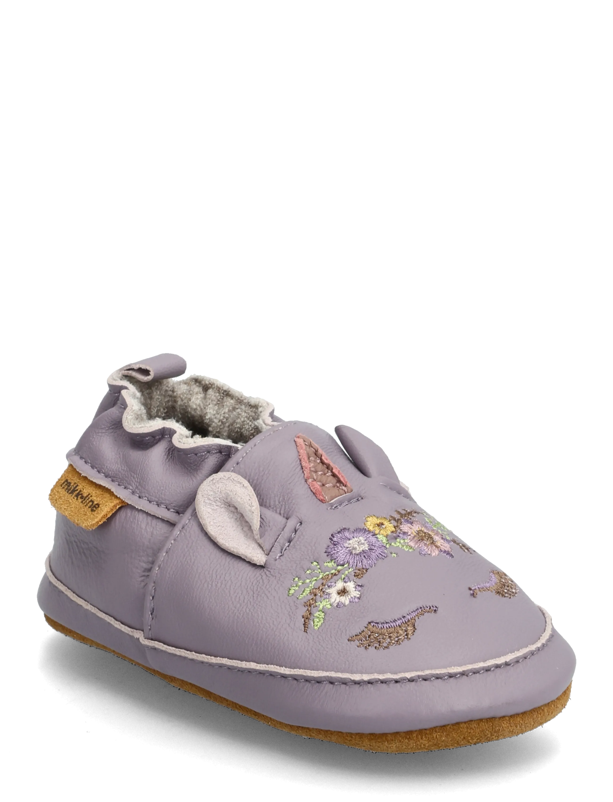 mikk-line Leather Slipper 3D, 18/24M, Schuhe, Lila - Slippers & Indoor Kinder