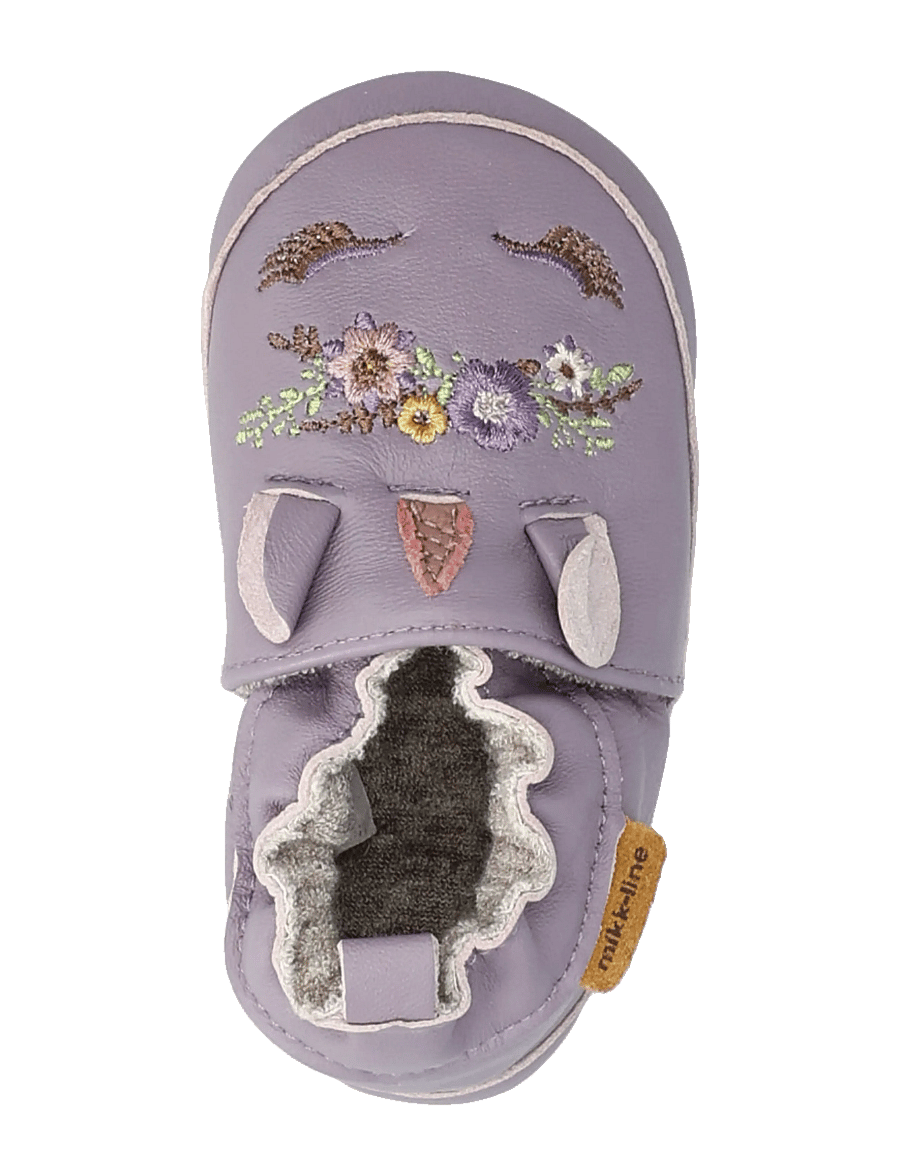 mikk-line - Leather Slipper - 3D - hausschuhe - lavender aura - 3