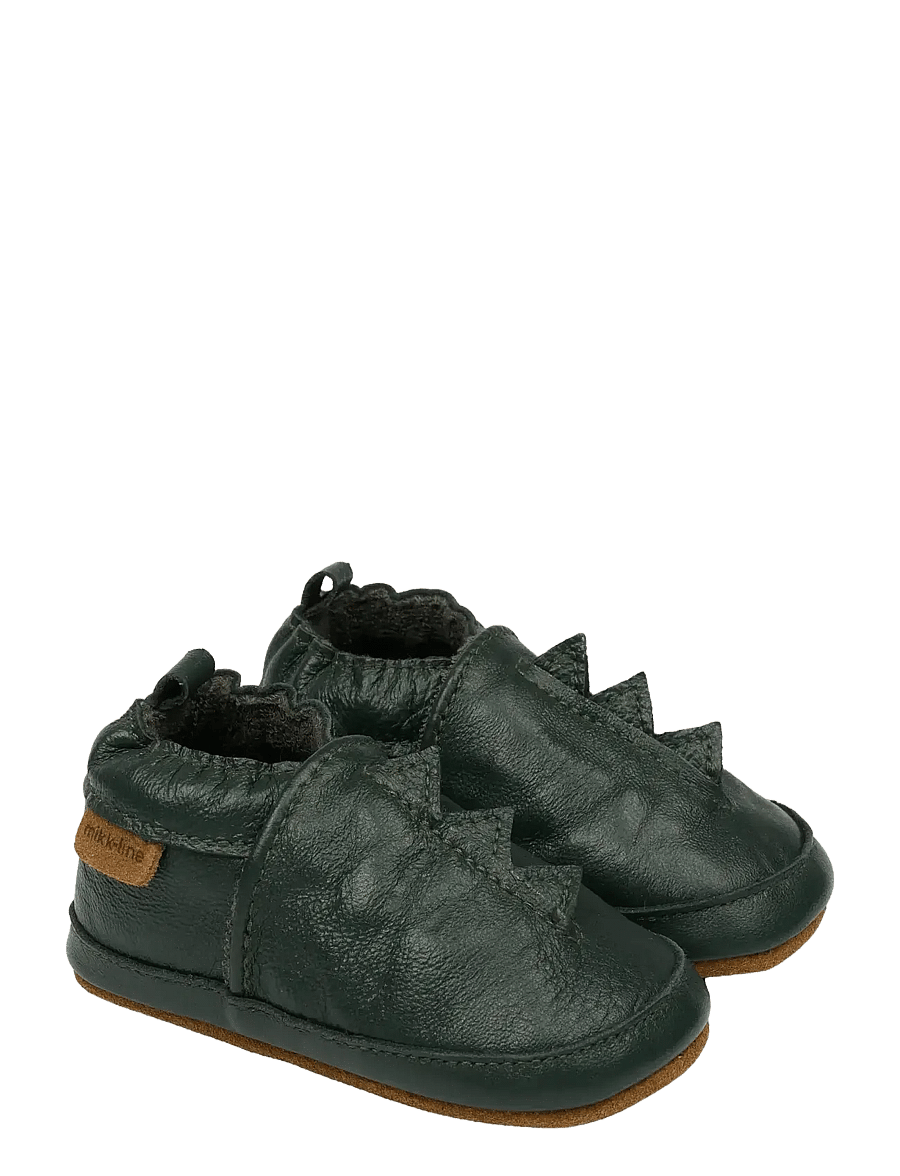 mikk-line - Leather Slipper Dino - Čības - darkest sprouse - 0