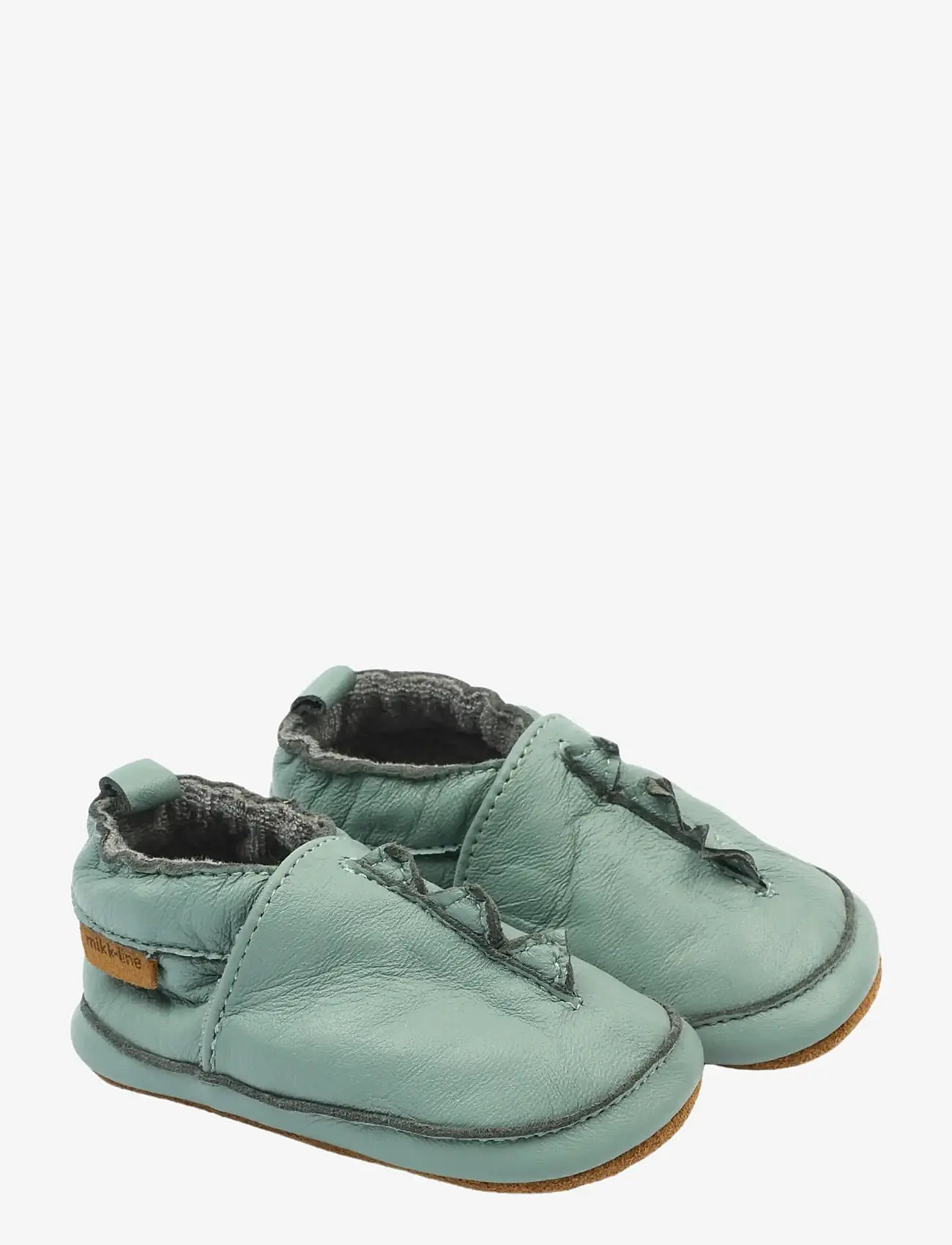 mikk-line - Leather Slipper Dino - inneskor - green milieu - 0