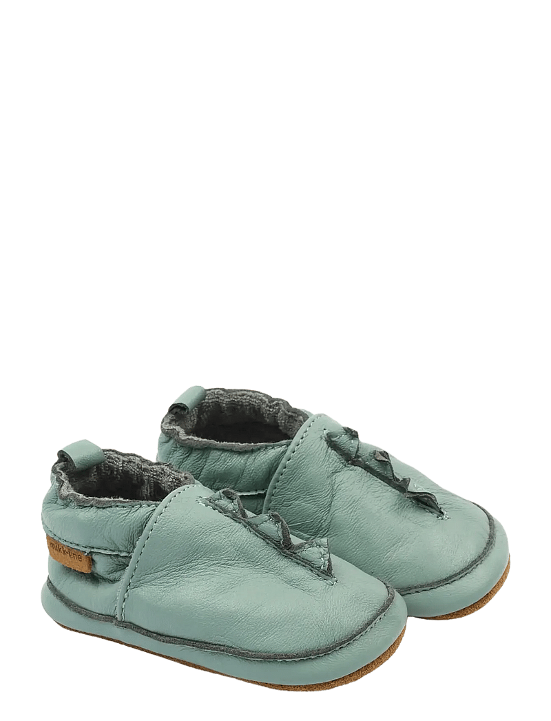 mikk-line - Leather Slipper Dino - inneskor - green milieu - 0