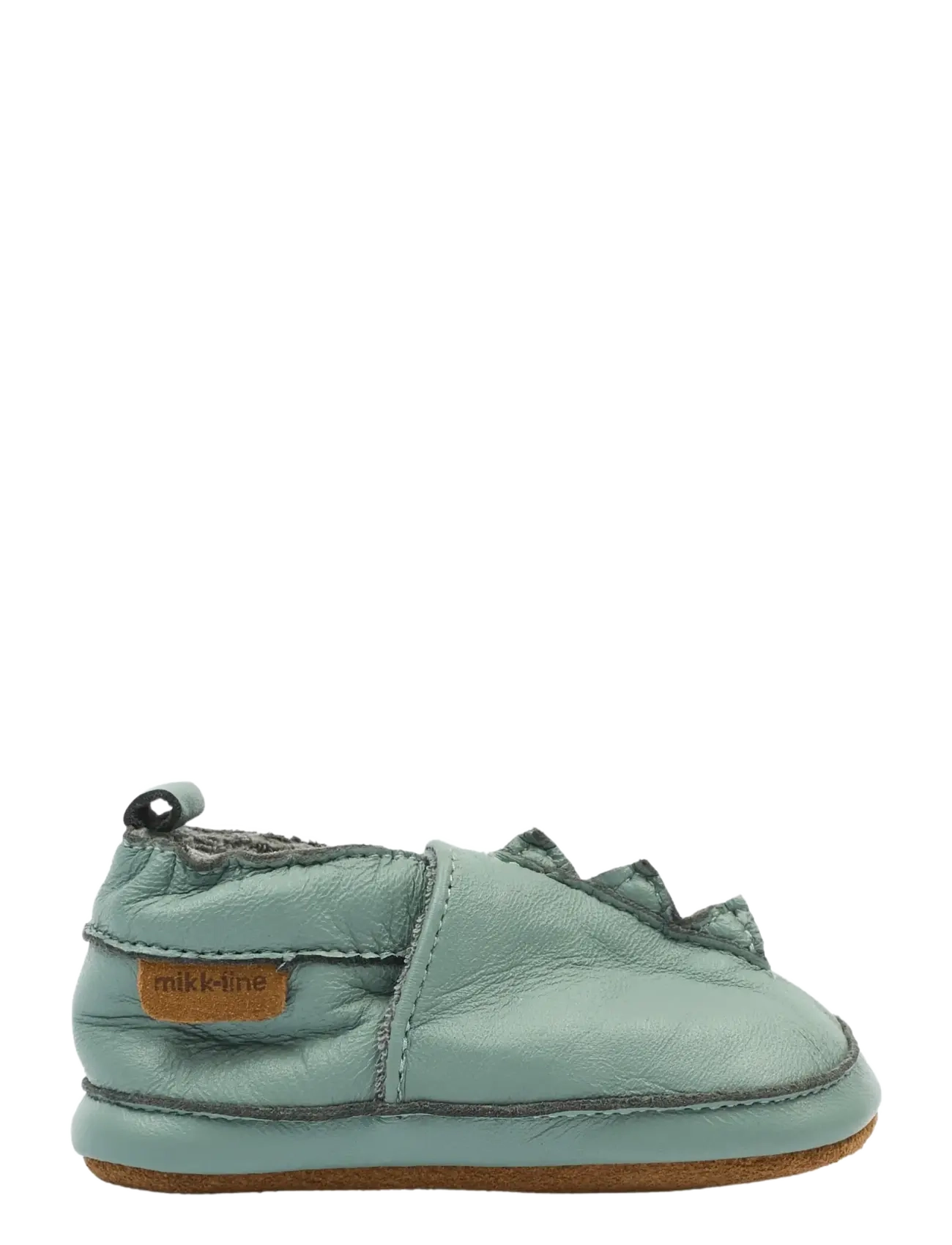 mikk-line - Leather Slipper Dino - gode sommertilbud - green milieu - 1