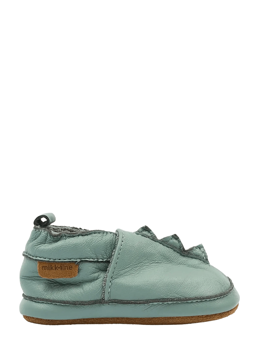 mikk-line - Leather Slipper Dino - hjemmesko - green milieu - 1