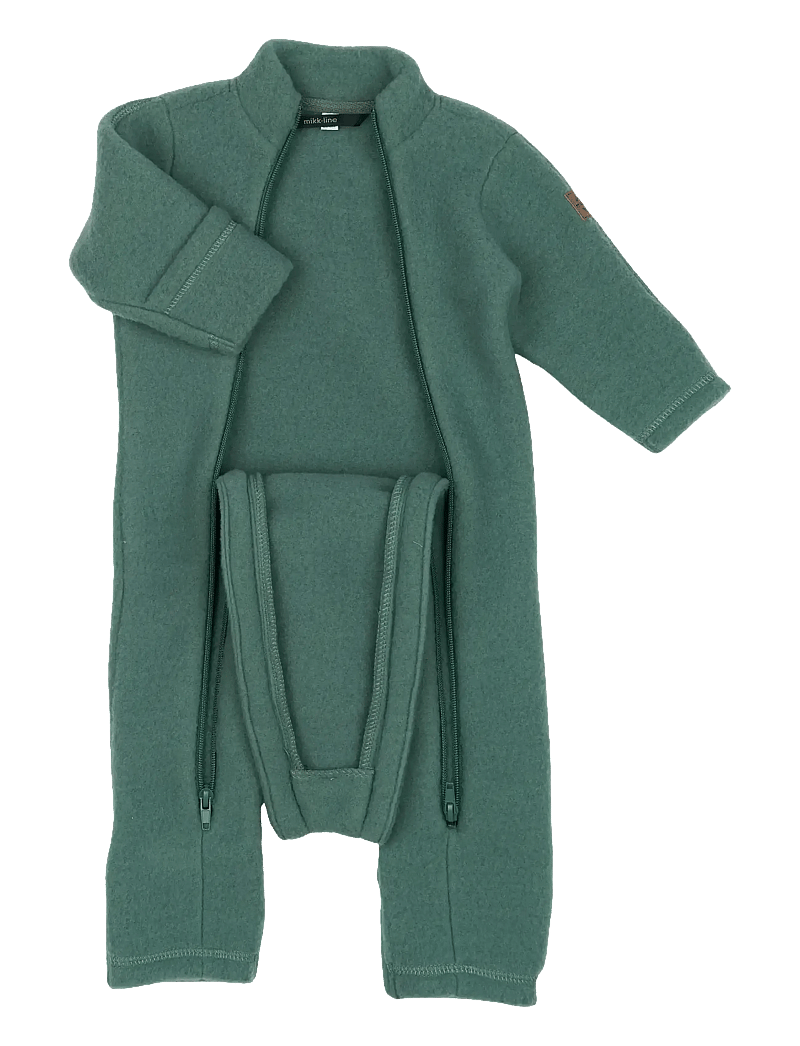 mikk-line - Wool suit - fleece overalls - balsam green - 4