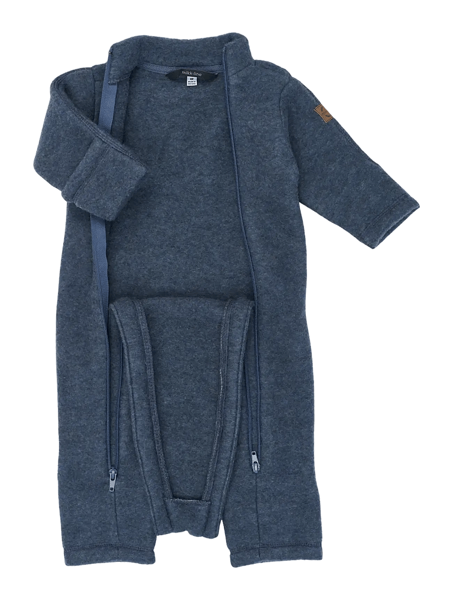 mikk-line - Wool suit - fleece overalls - blue melange - 2