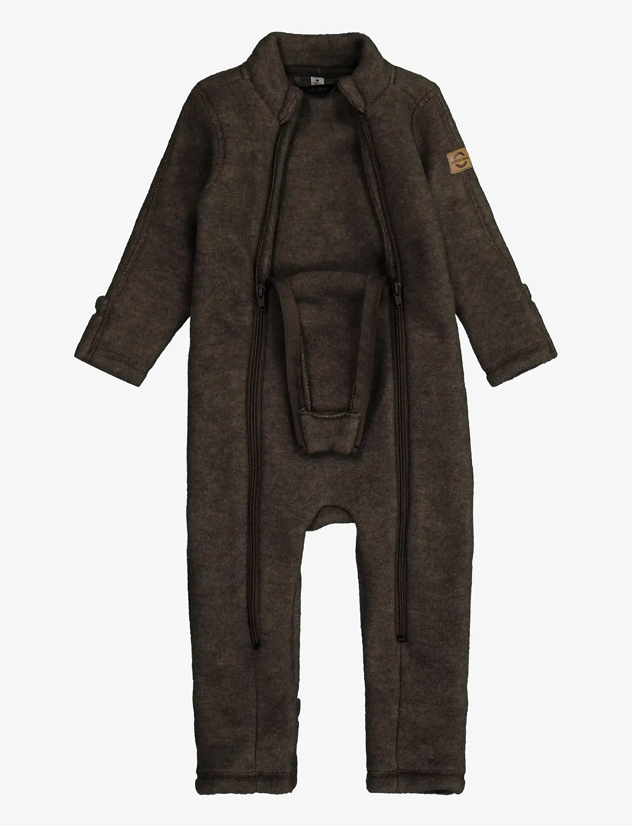 mikk-line - Wool suit - overtøj - dark brown melange - 2