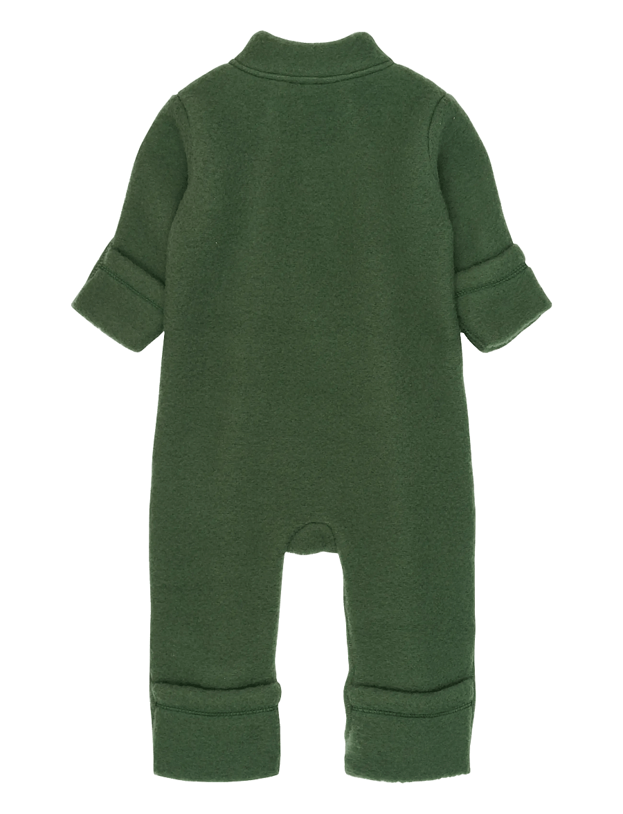 mikk-line - Wool suit - fleece overalls - kombu green - 1