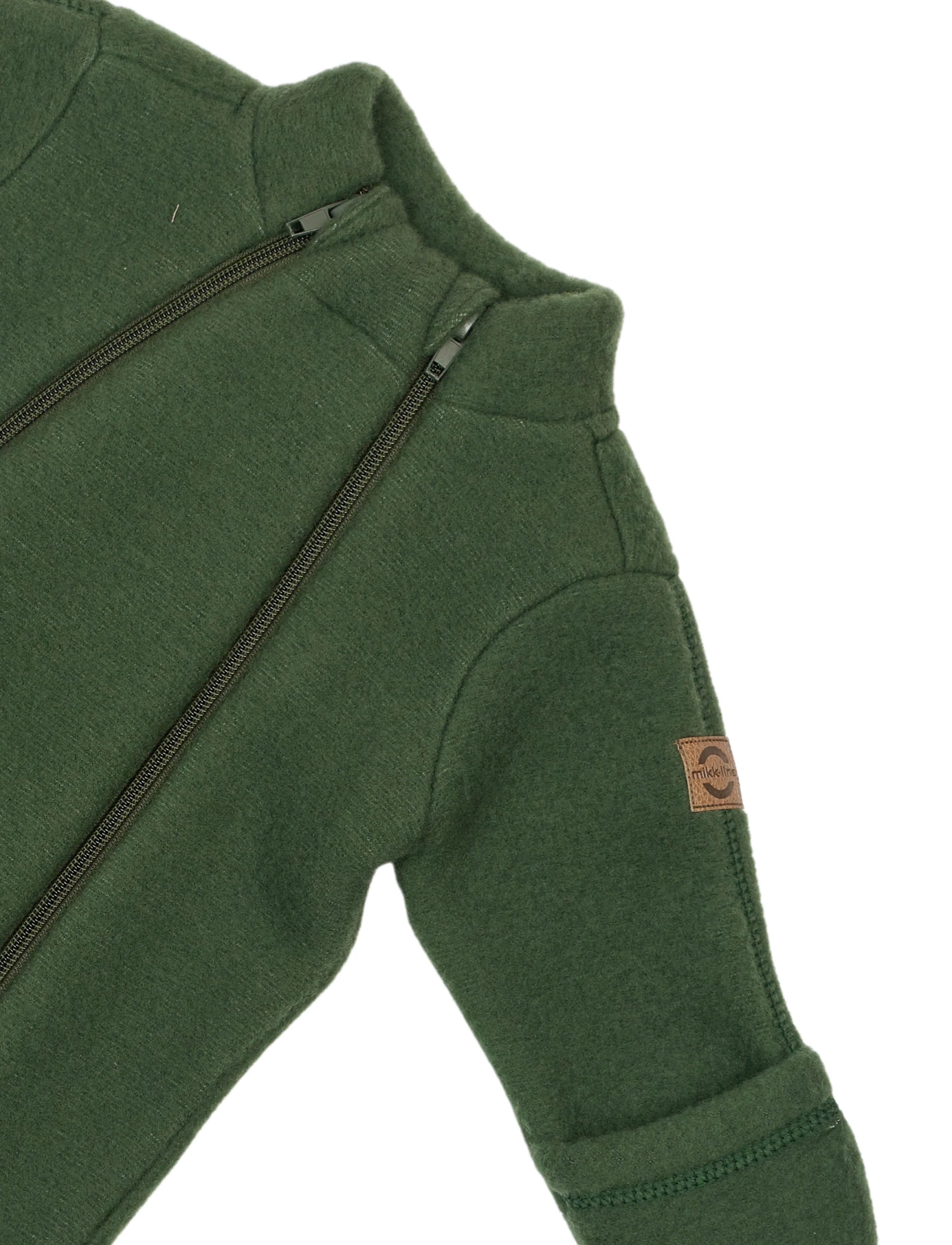mikk-line - Wool suit - fleece overalls - kombu green - 3