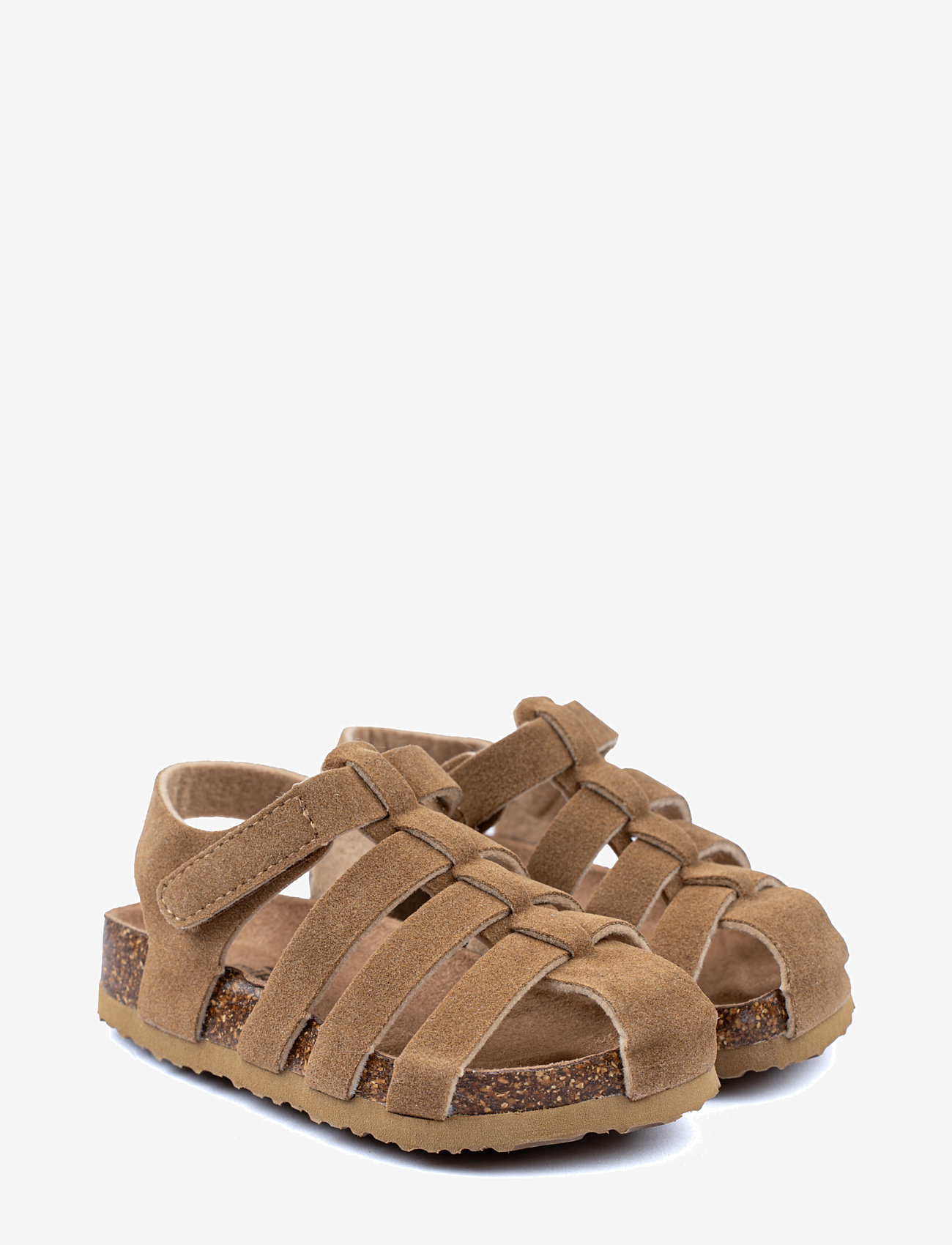 mikk-line - Sandal Suede Cork - sandaler - cognac - 1