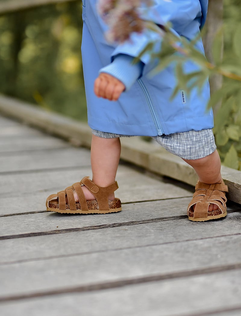mikk-line - Sandal Suede Cork - sandalen - cognac - 0