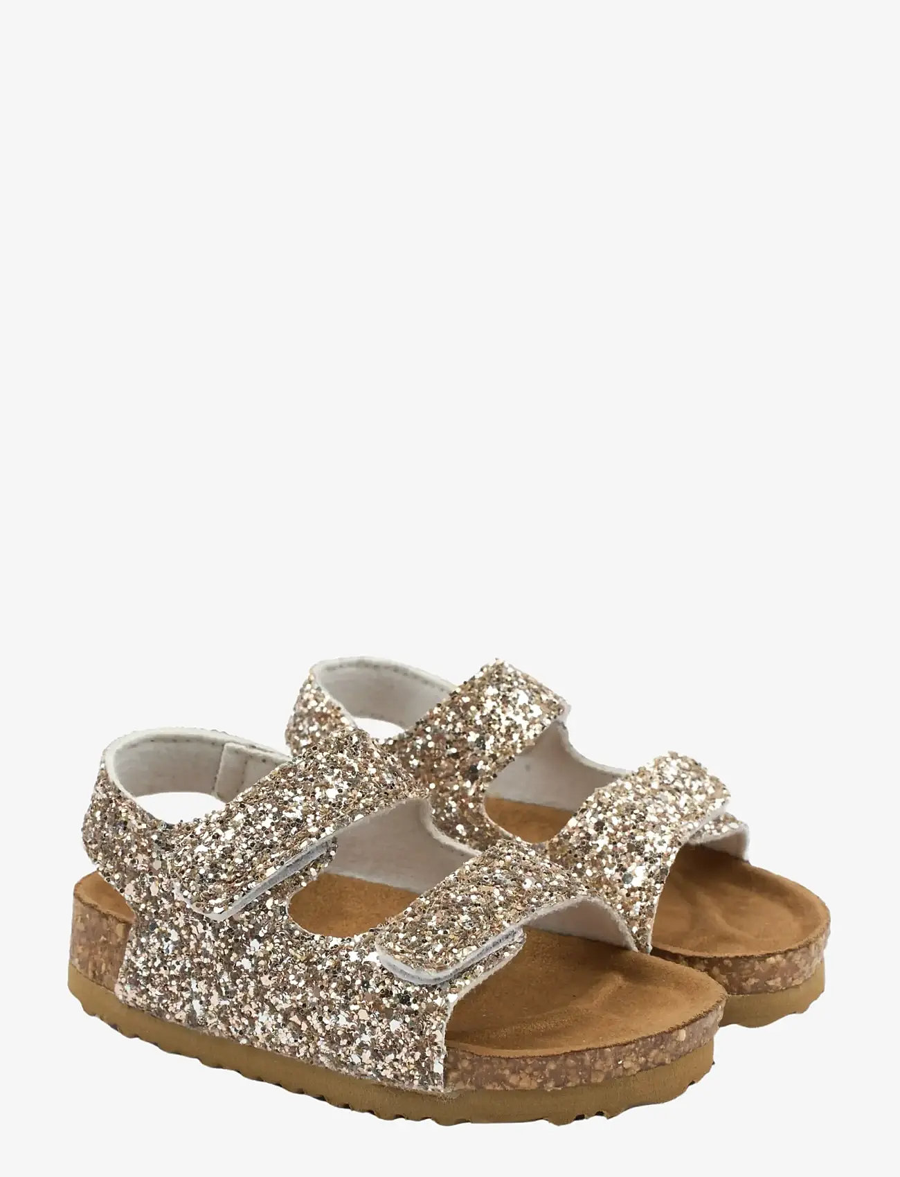 mikk-line - Sandal Glitter Cork - gode sommertilbud - champagne glitter - 1