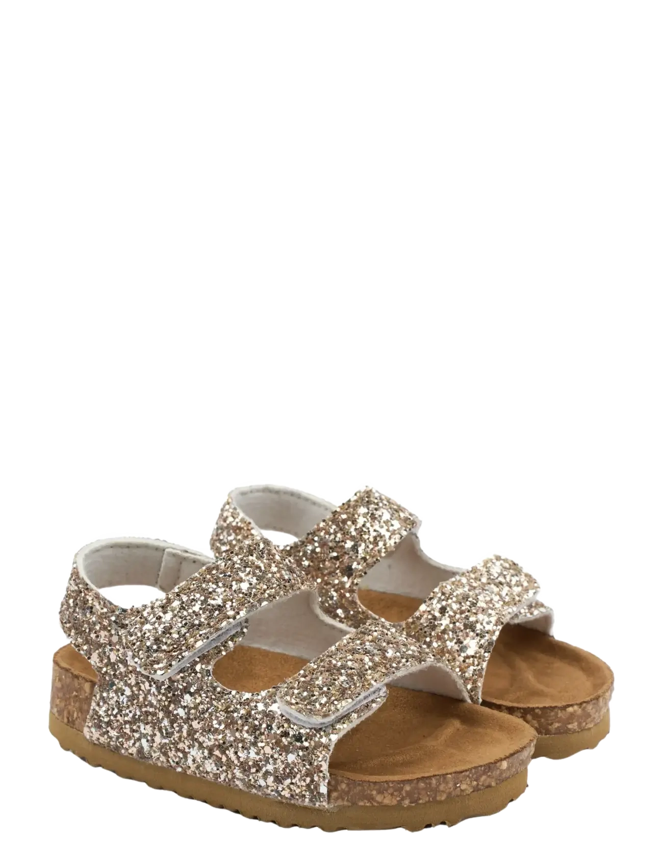 mikk-line Sandal Glitter Cork - Sandaler - CHAMPAGNE GLITTER / gold