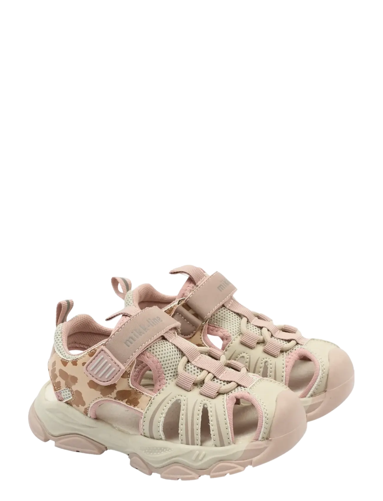 mikk-line Sandal Mesh w Velcro - Skor - CINDER / pink/rose