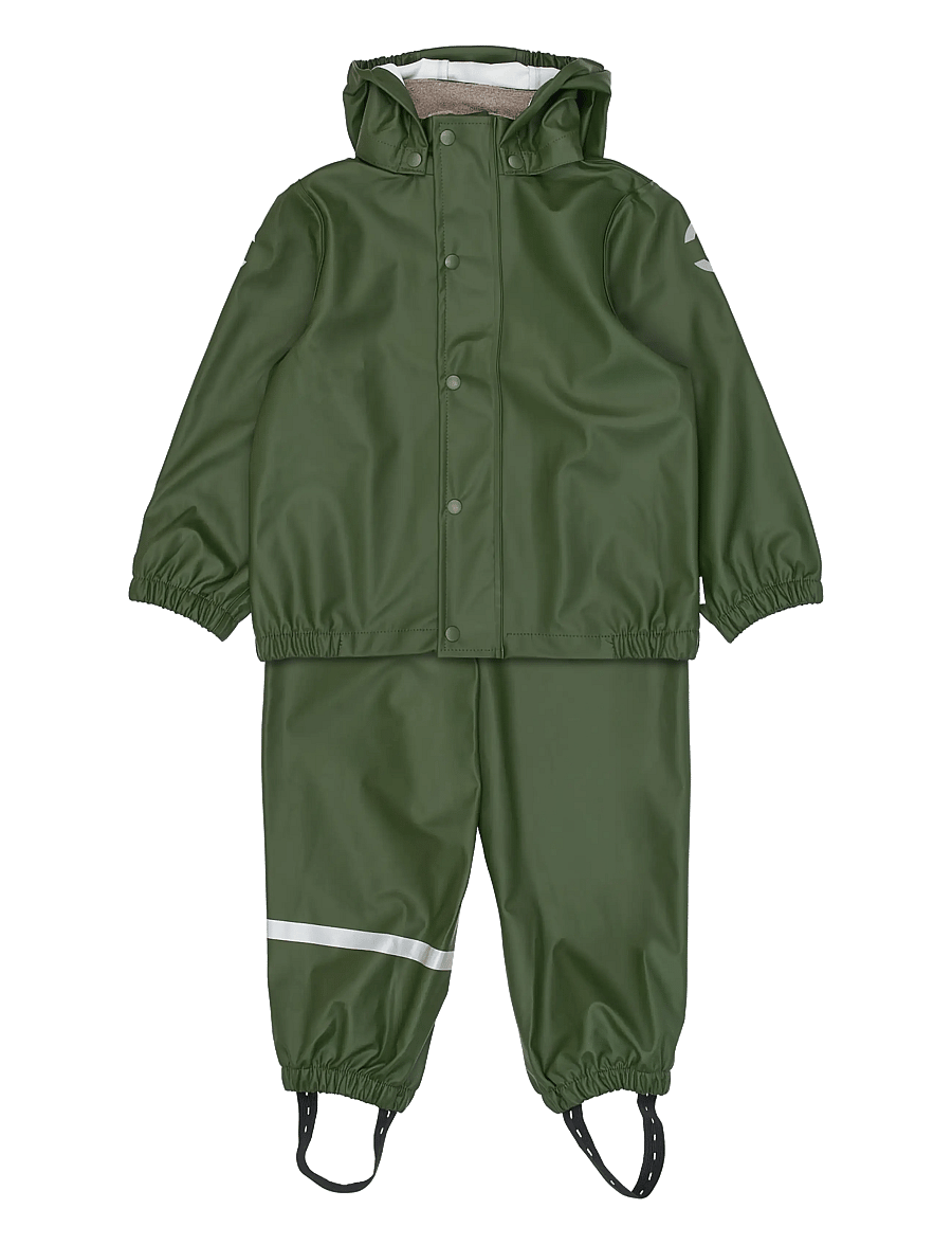 mikk-line - PU Rain no Susp., GRS - regensets - kombu green - 0