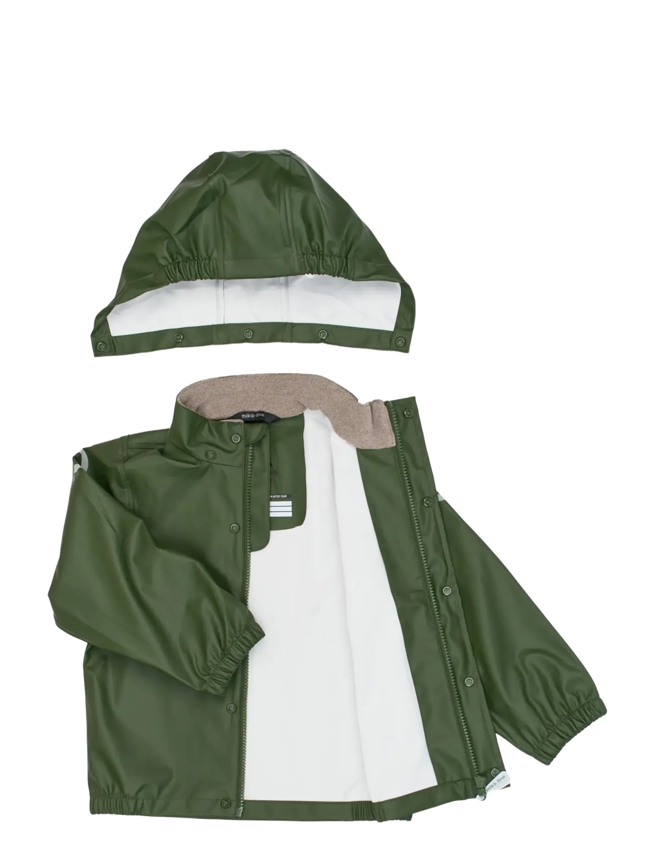 mikk-line - PU Rain no Susp., GRS - regensets - kombu green - 3