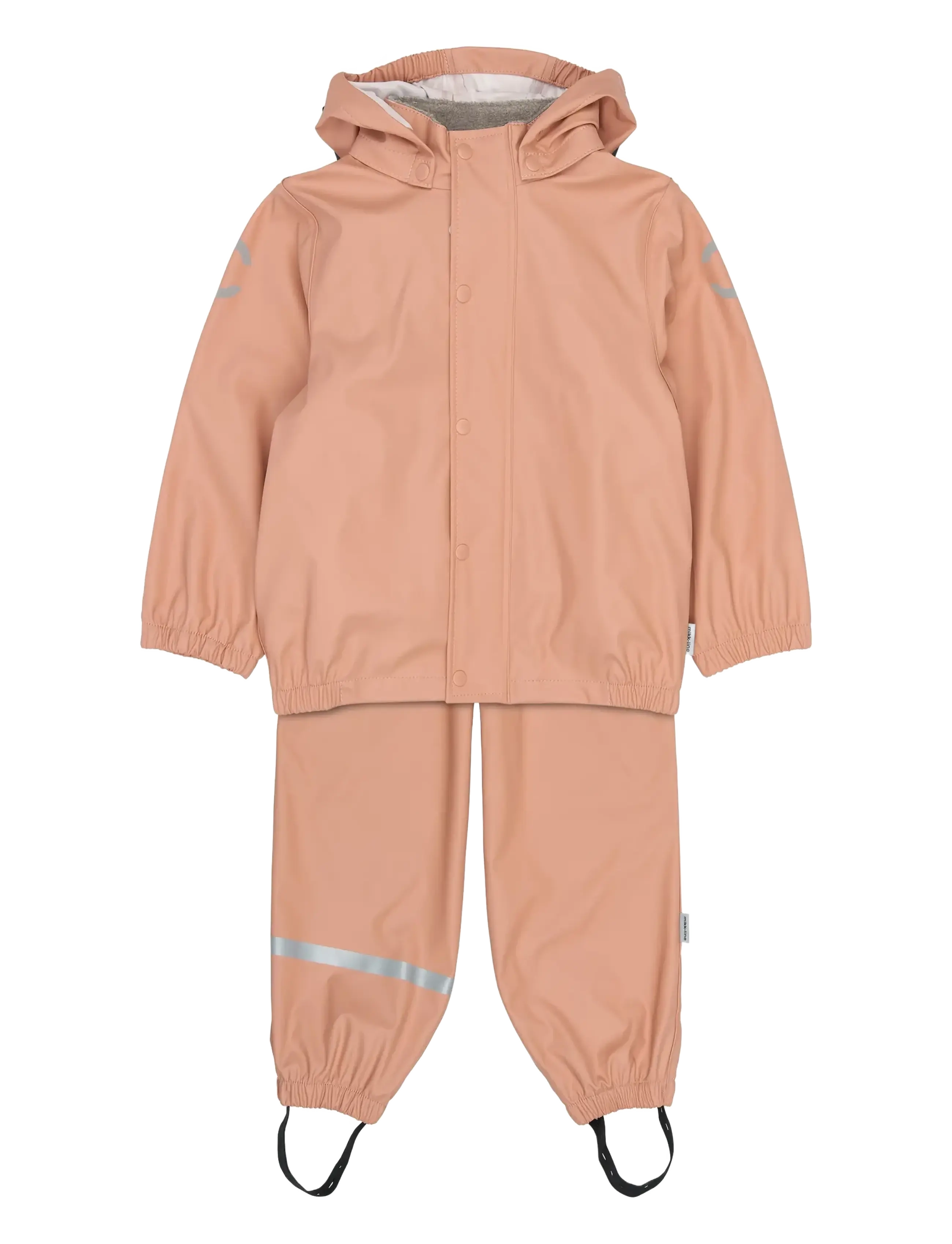 mikk-line PU Rain w. Susp., GRS - Ytterkläder - CAFÉ CRÉME / pink/rose