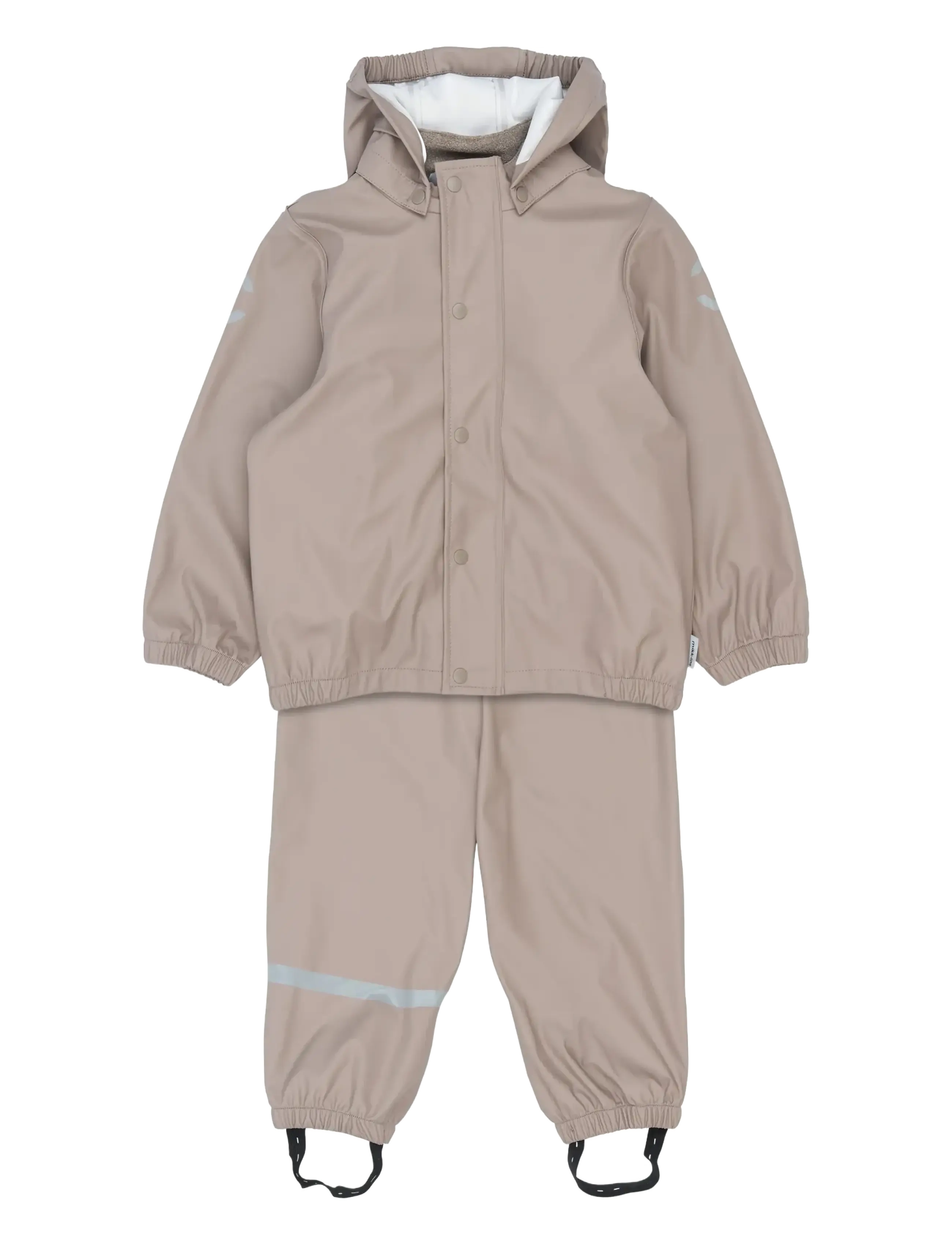 mikk-line PU Rain w. Susp., GRS - Rainwear - CINDER / beige