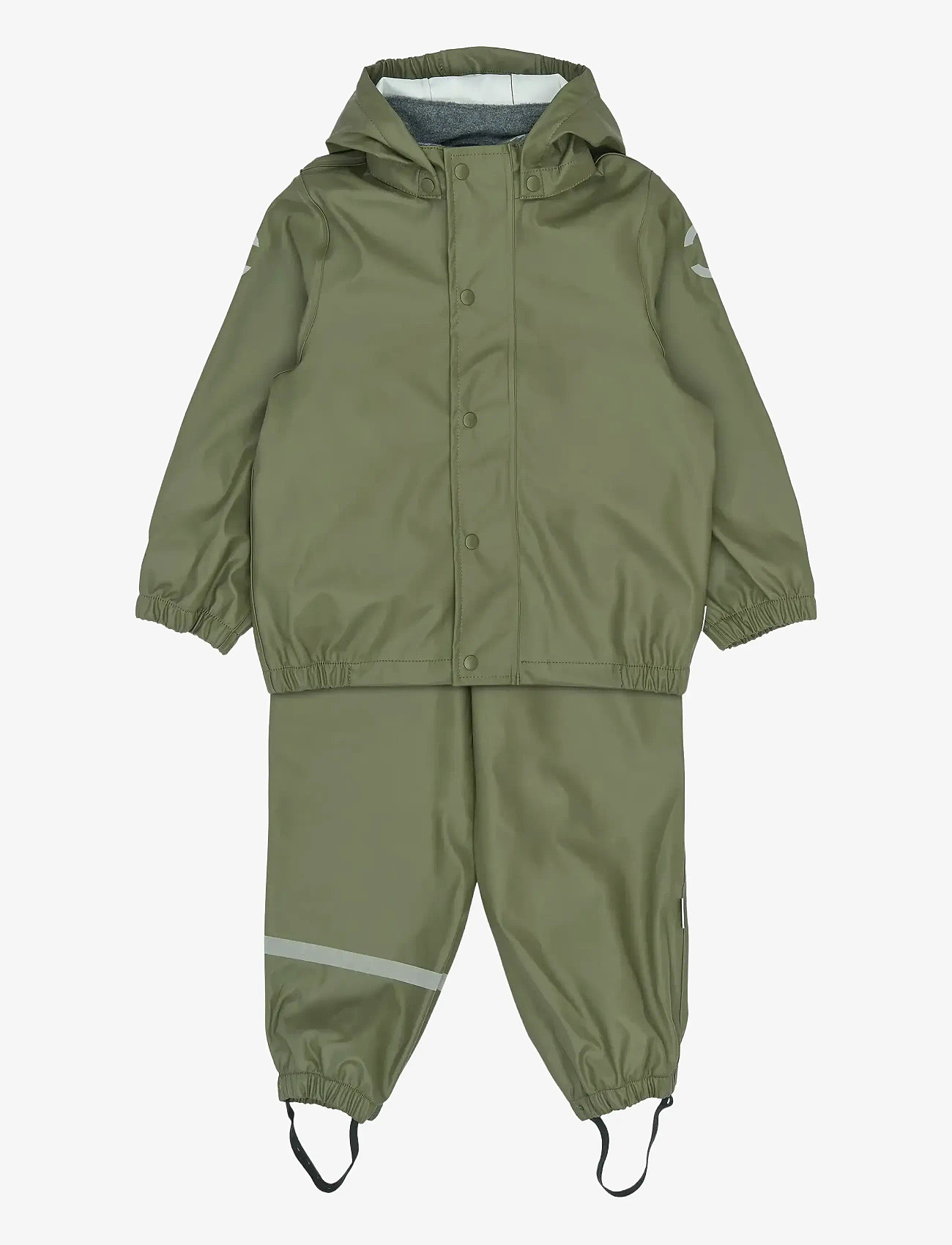 mikk-line - PU Rain w. Susp. - regnsæt - dusty olive - 1