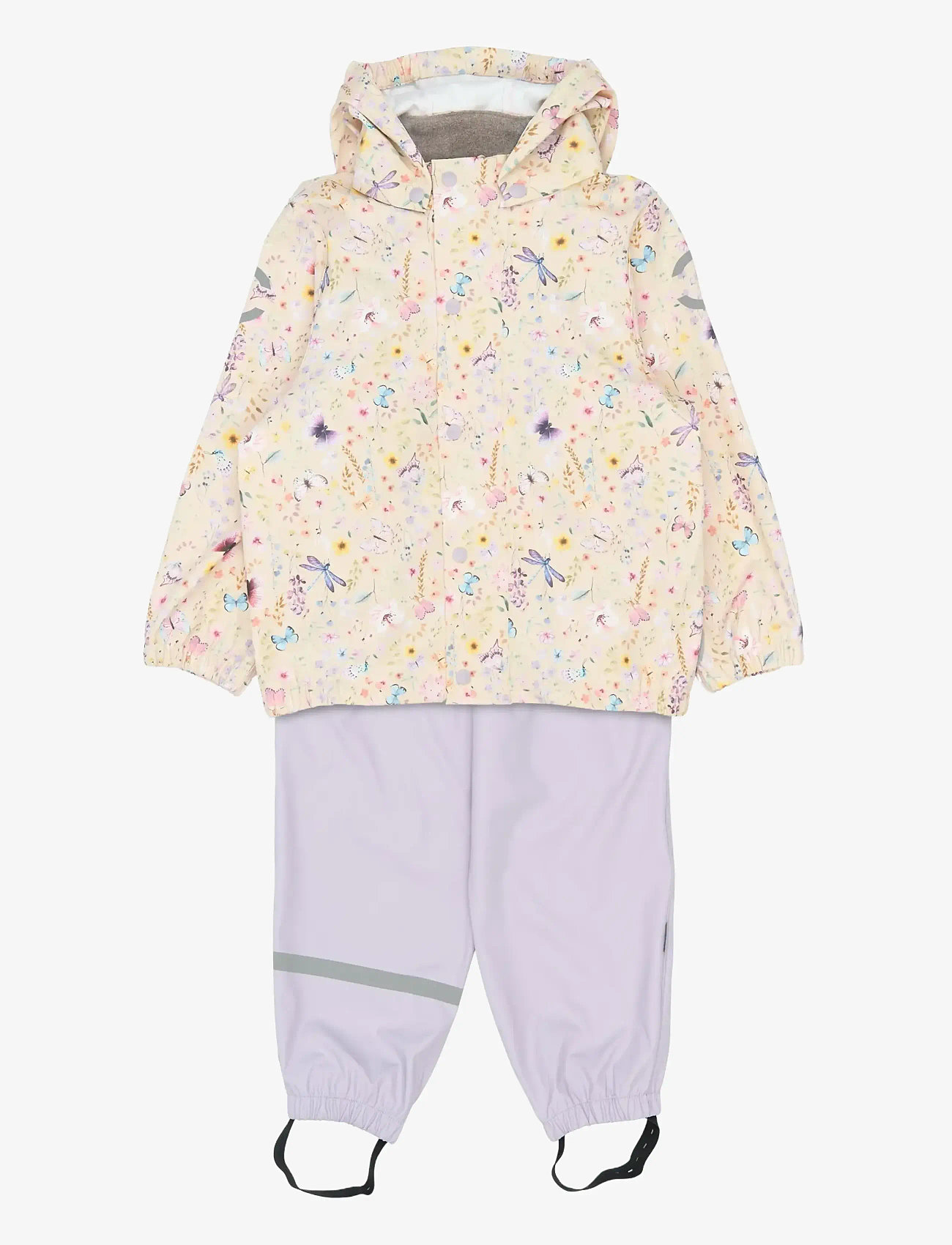 mikk-line - PU Rain Set AOP w. Susp/104 - regensets - butterfly aop - 0