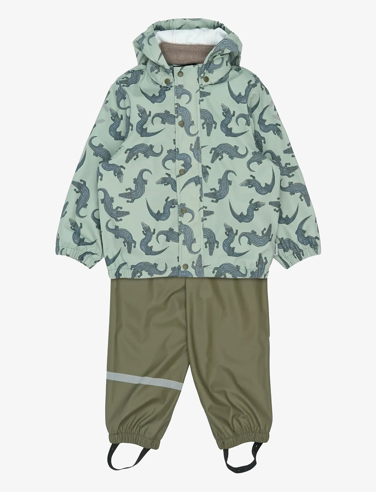 mikk-line - PU Rain Set AOP w. Susp/104 - rain sets - croco aop - 1