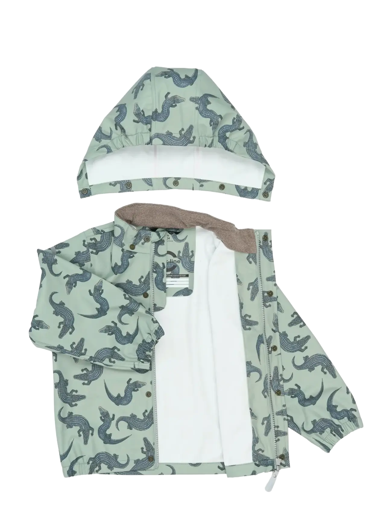 mikk-line - PU Rain Set AOP w. Susp/104 - regensets - croco aop - 4